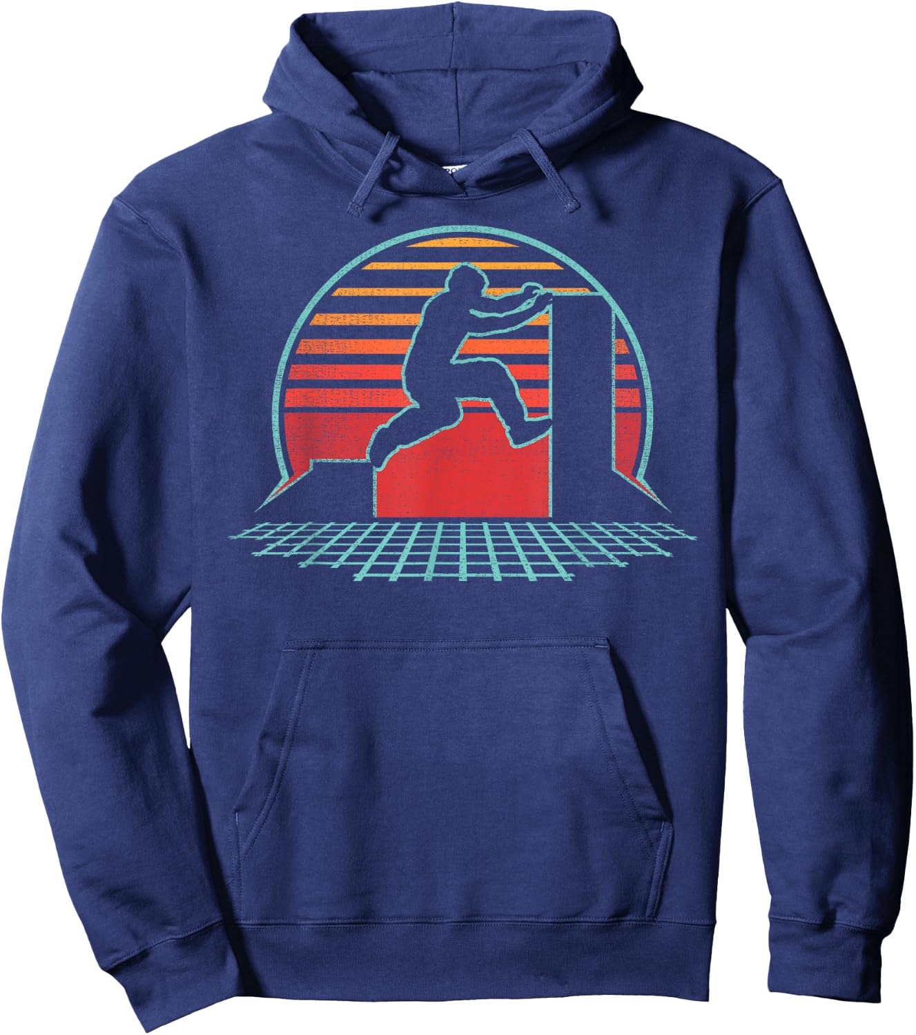 Parkour Retro Vintage 80s Style Freerunning Gift Hoodie - Hoodie | Navy