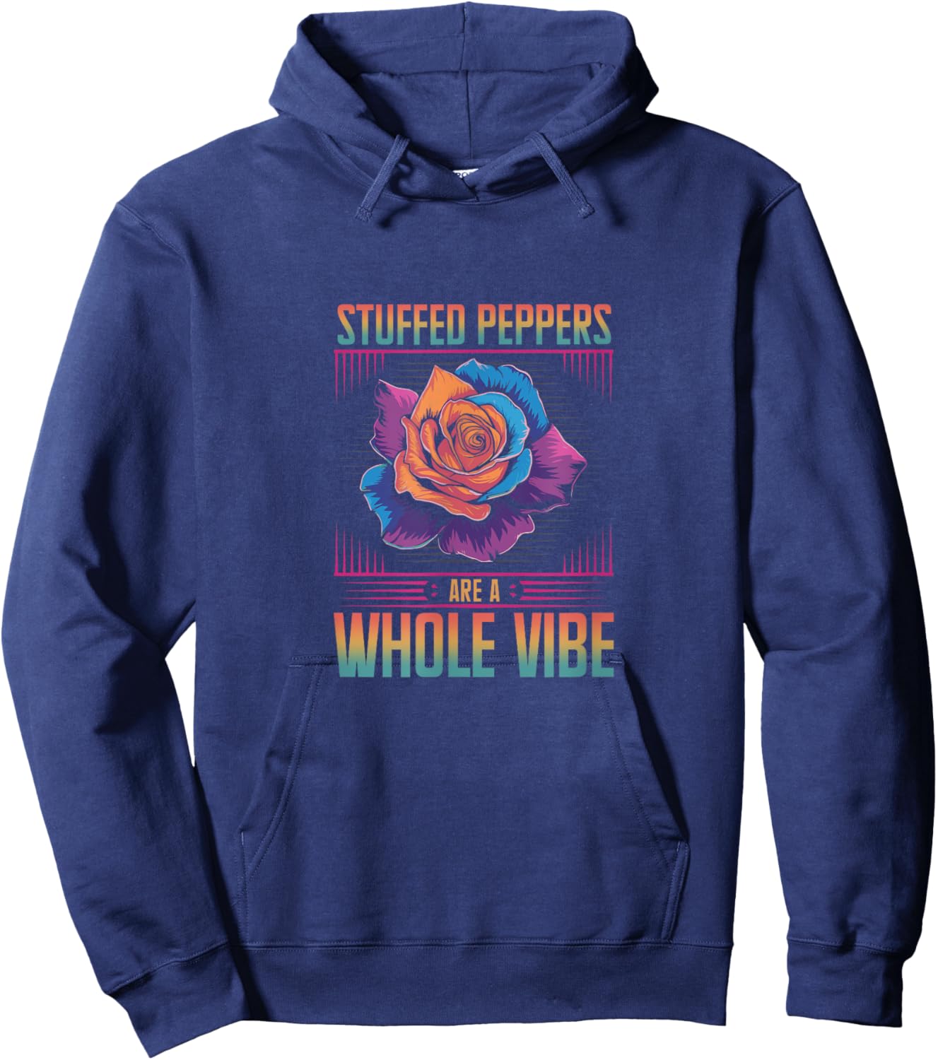 Stuffed Peppers Are a Whole Vibe Funny Pepper Hoodie - Hoodie | Navy