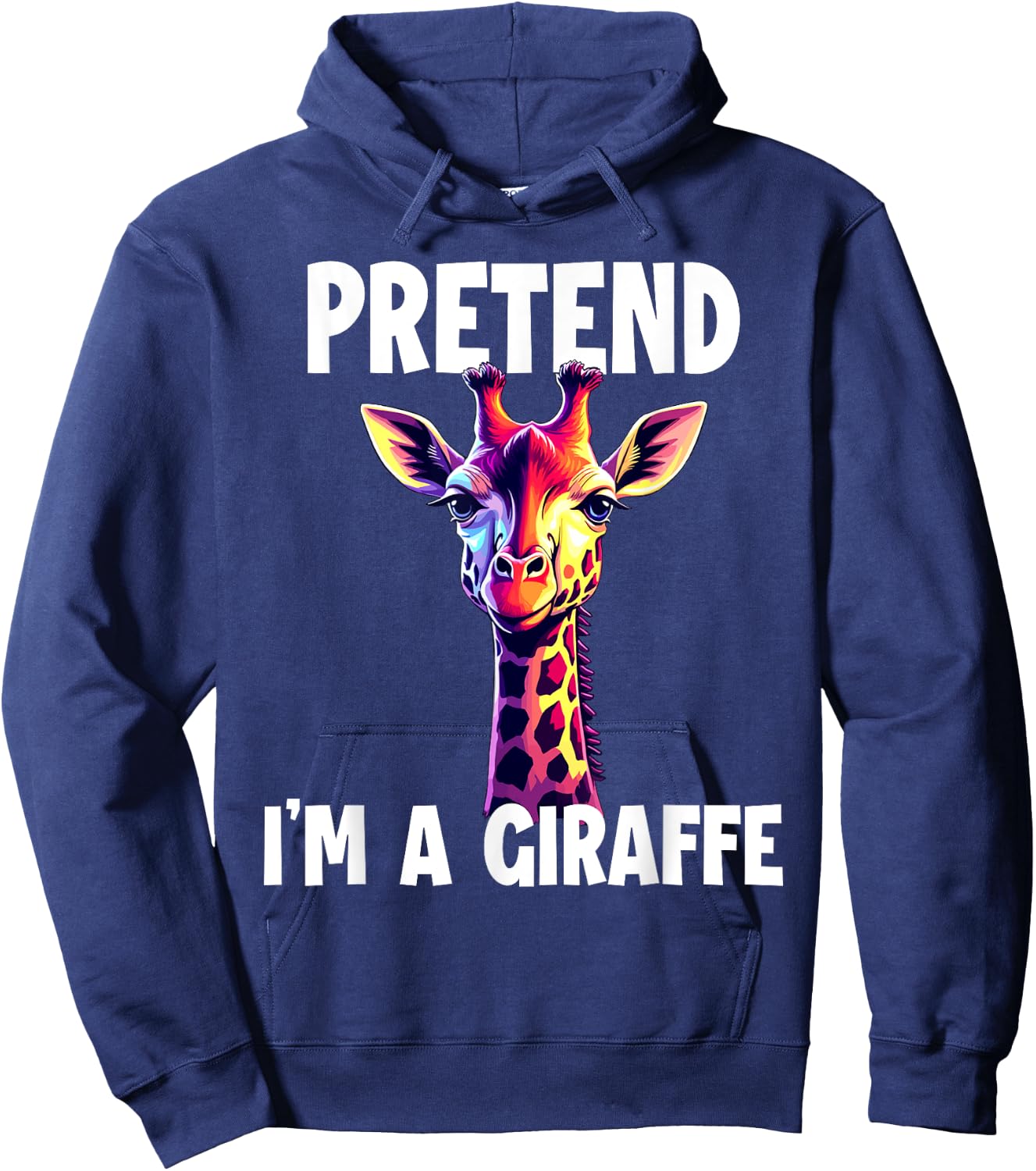 Pretend I'm A Giraffe Costume Hoodie - Hoodie | Navy