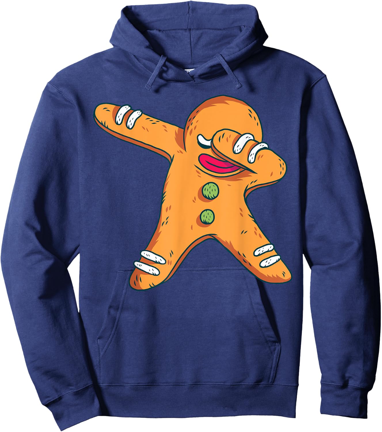 Christmas Pajama Cookie Dabbing Shirt Funny Family Pajamas Hoodie - Hoodie | Navy