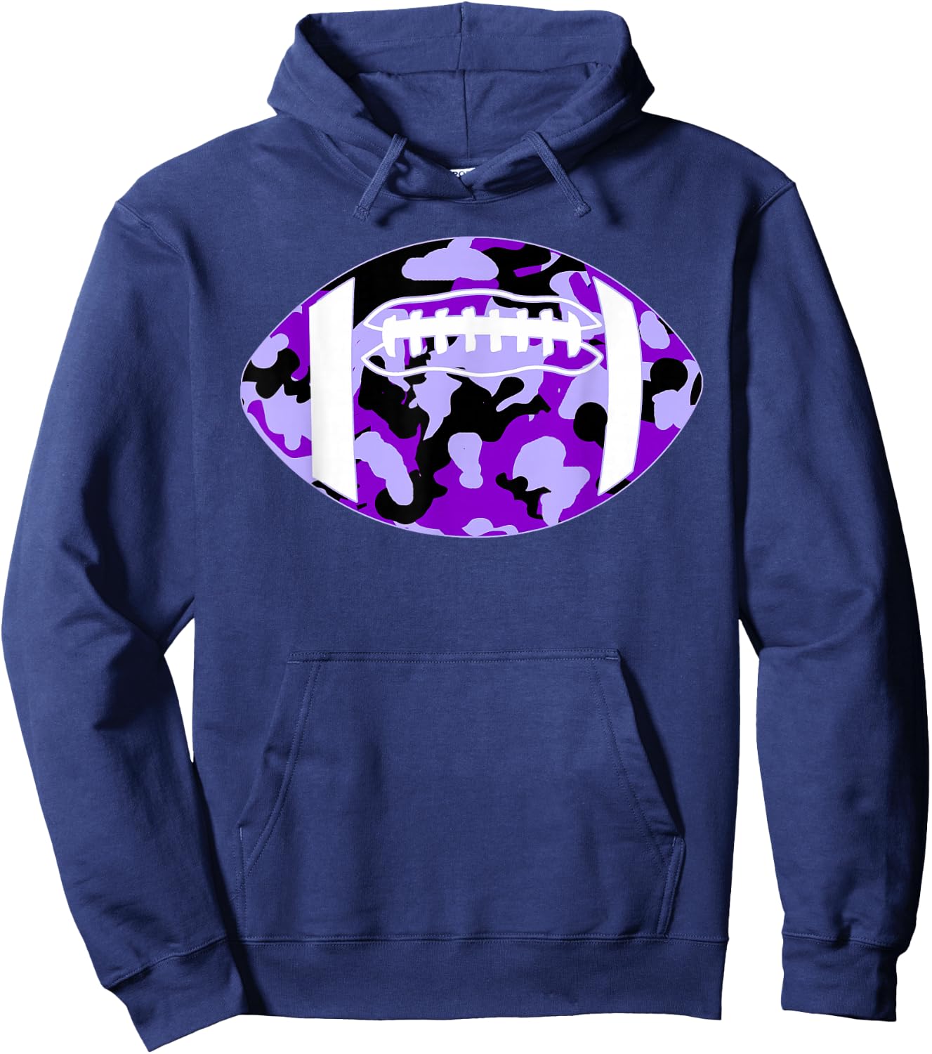 Cool Purple Football Camo - Purple Camouflage Football Hoodie - Hoodie | Navy