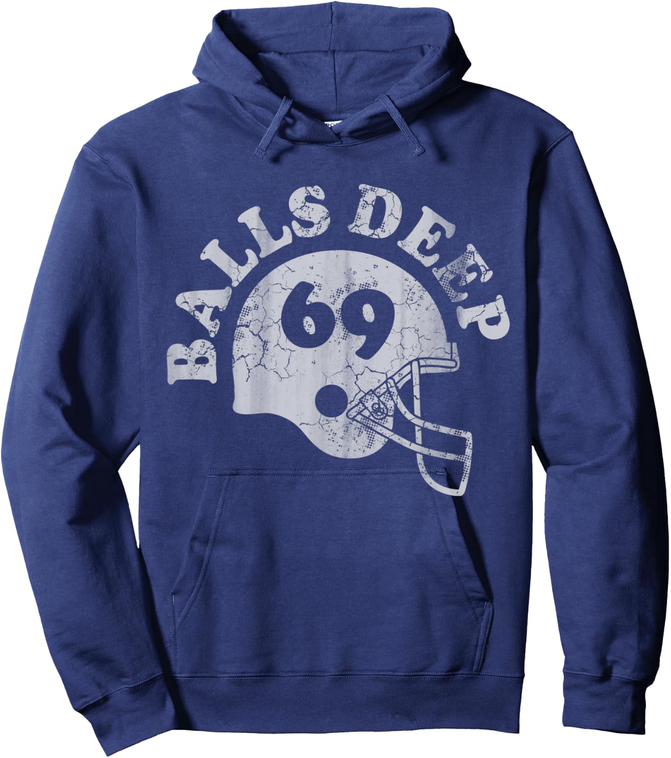 Football Balls Deep Funny Quote Humor Saying Men Women Gift Hoodie - Hoodie | Navy