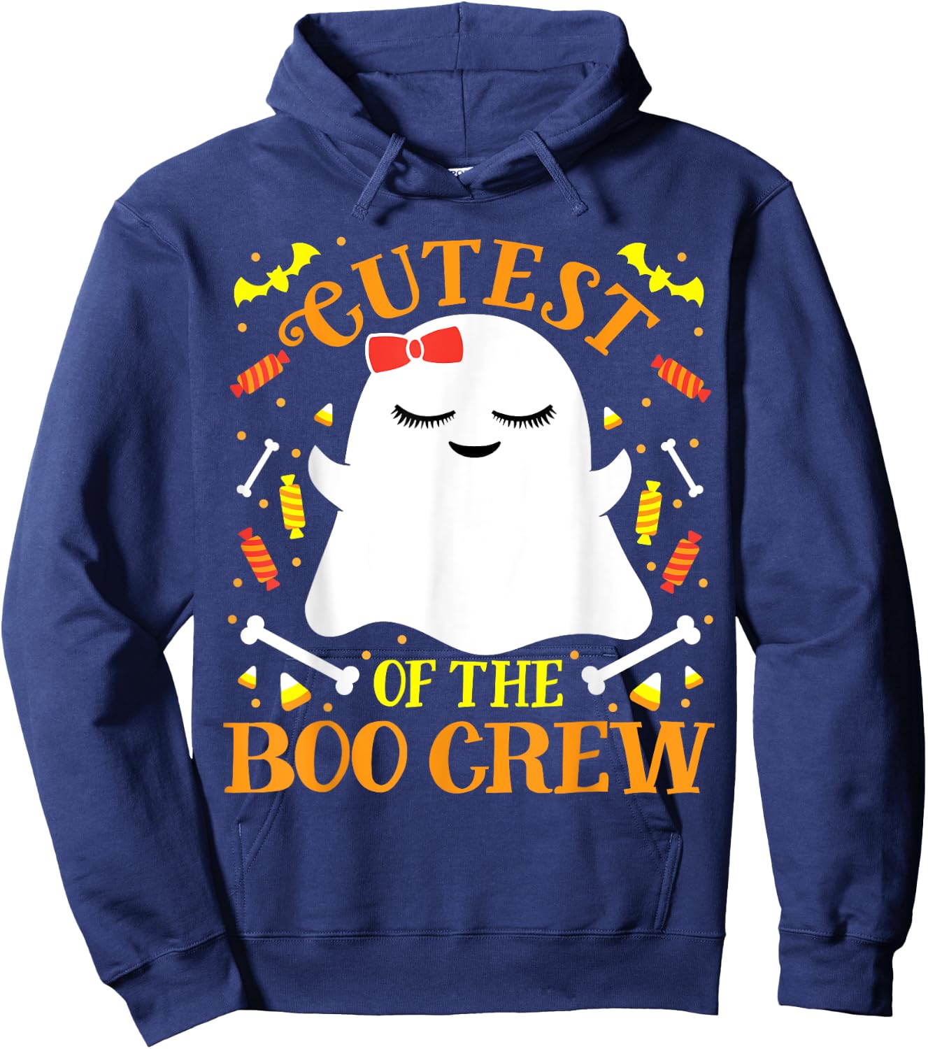Cutest Boo Crew Ghost Matching Family Set Girls Halloween Hoodie - Hoodie | Navy