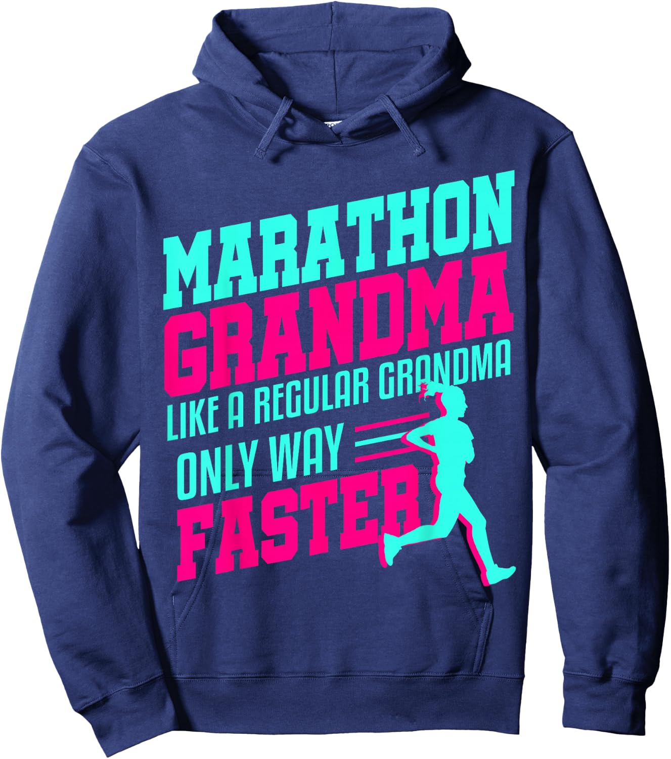 Grandma Marathon Race Runner Half First Race Gift Women Her Hoodie - Hoodie | Navy