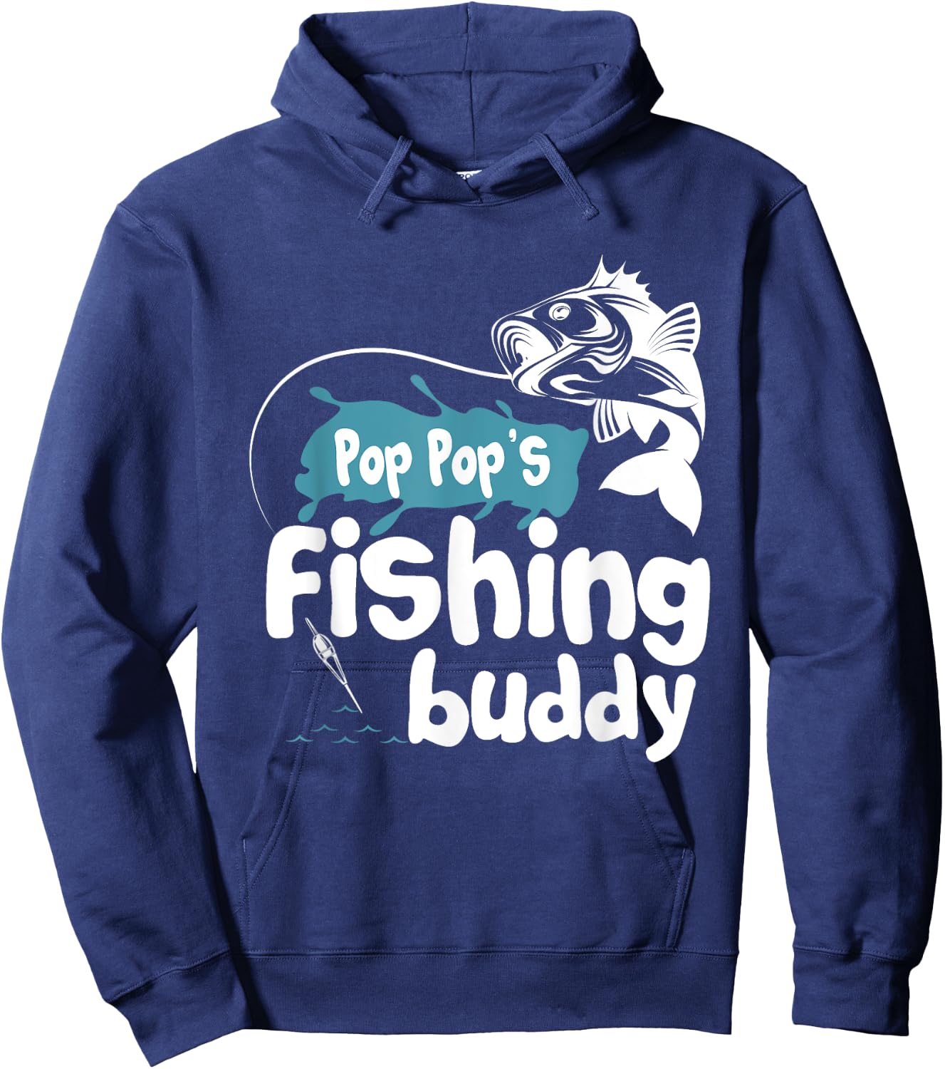 Pop Pop's Fishing Buddy Hoodie - Hoodie | Navy