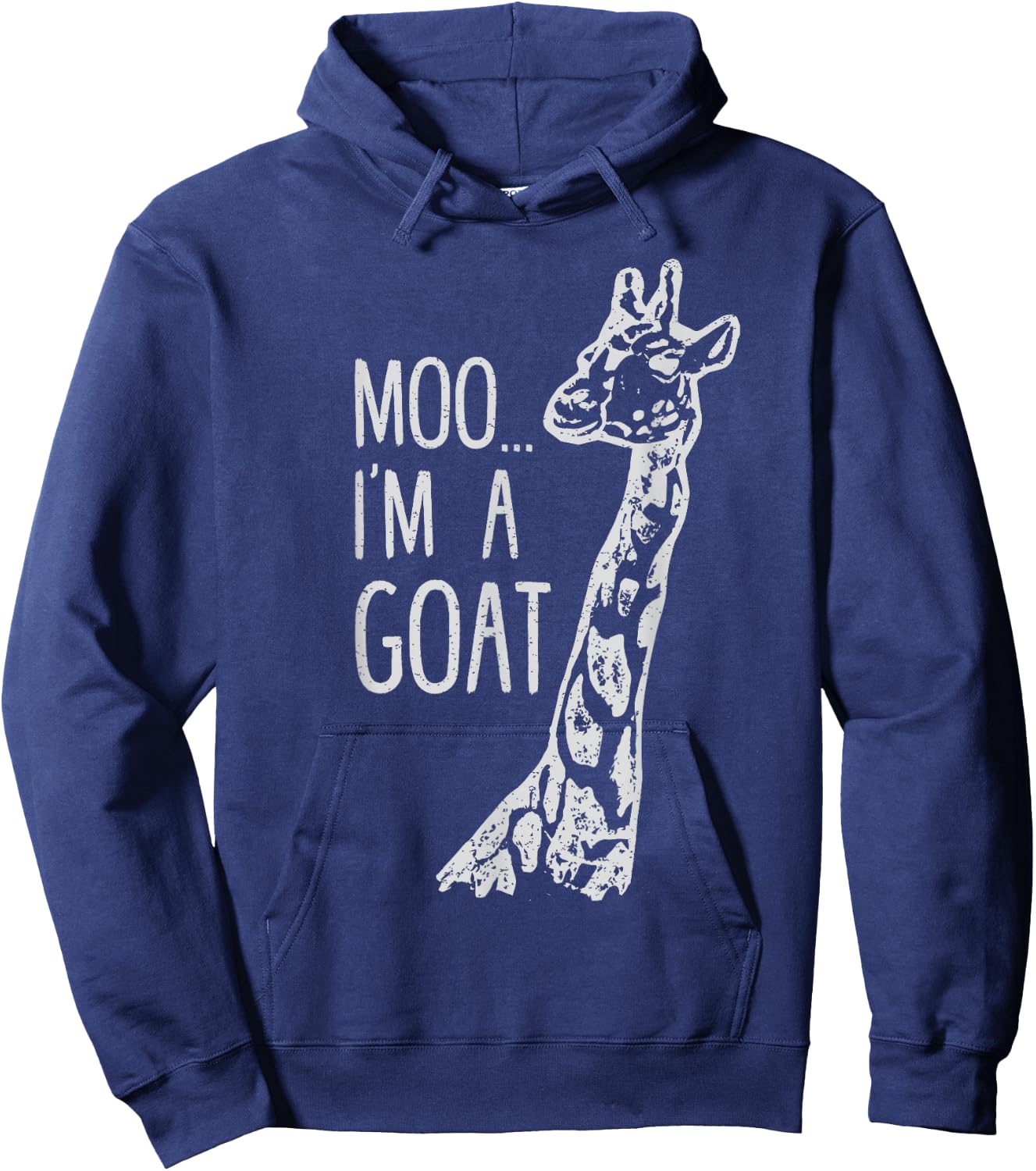 Funny design Giraffe Moo I'm A Goat Farm Zoo Animal design Hoodie - Hoodie | Navy