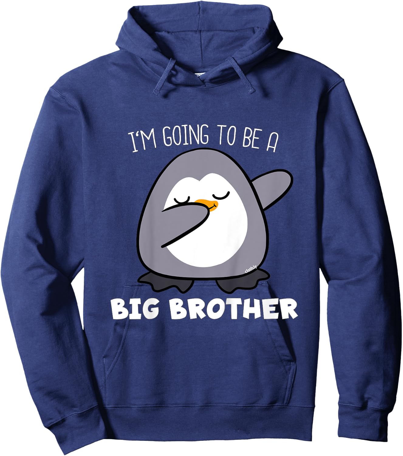 Kids Im going to be a Big Brother Shirt Penguin Hoodie - Hoodie | Navy