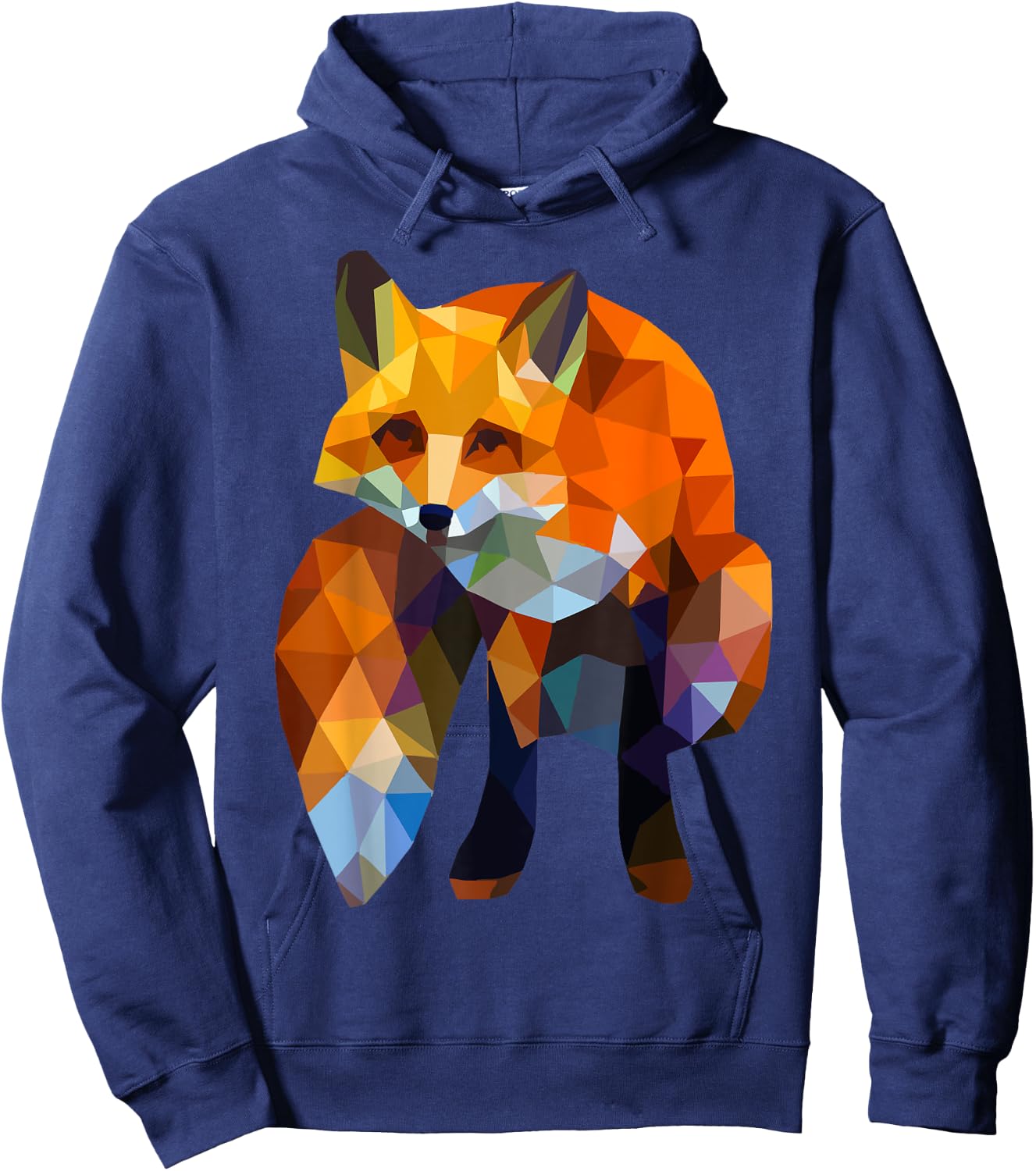 Geometric Nature Fox Cool Cute Graphic Art Gift Hoodie - Hoodie | Navy