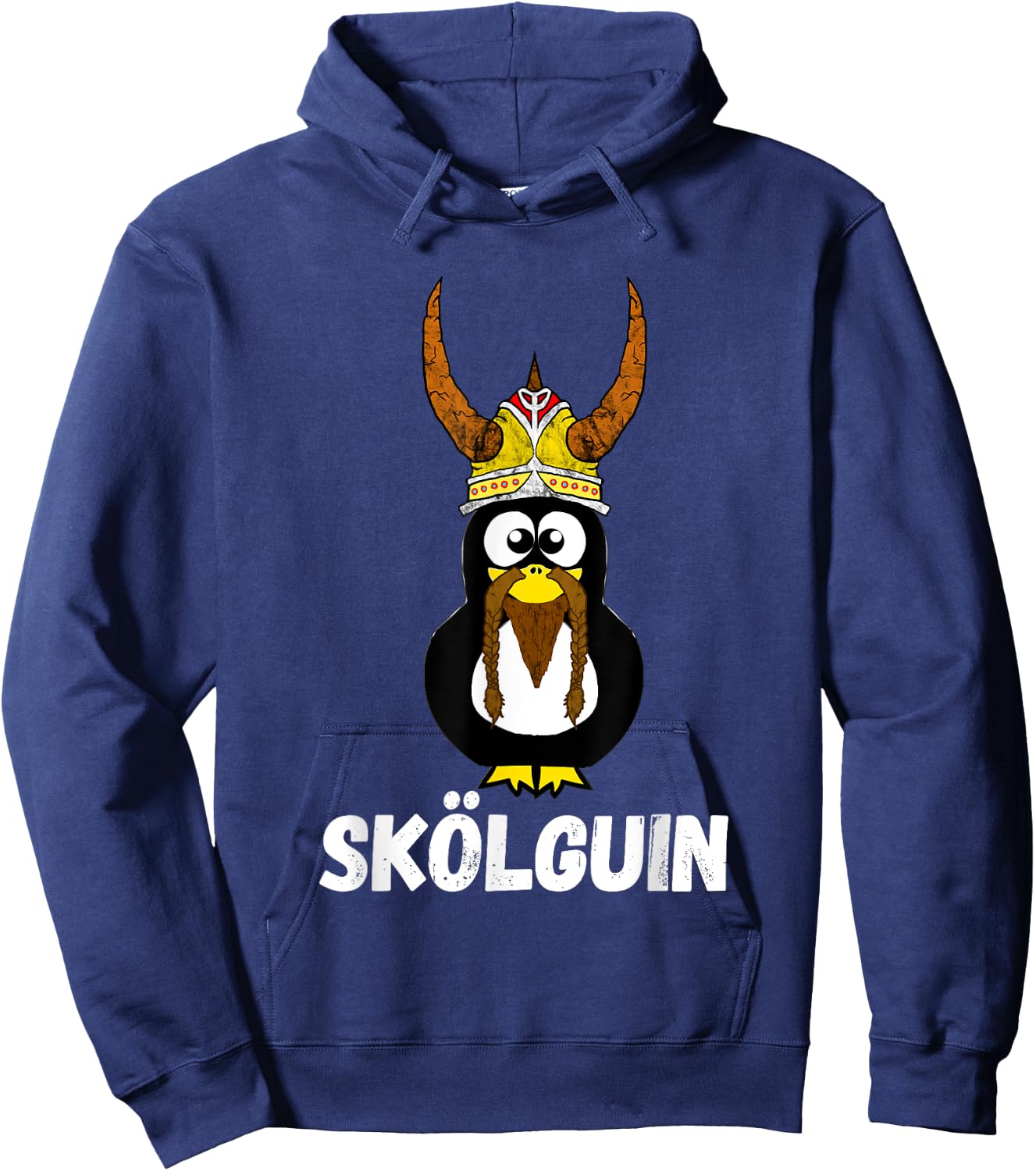 Skol Penguin Water Bird Funny Viking Nordic Horned Helmet Hoodie - Hoodie | Navy