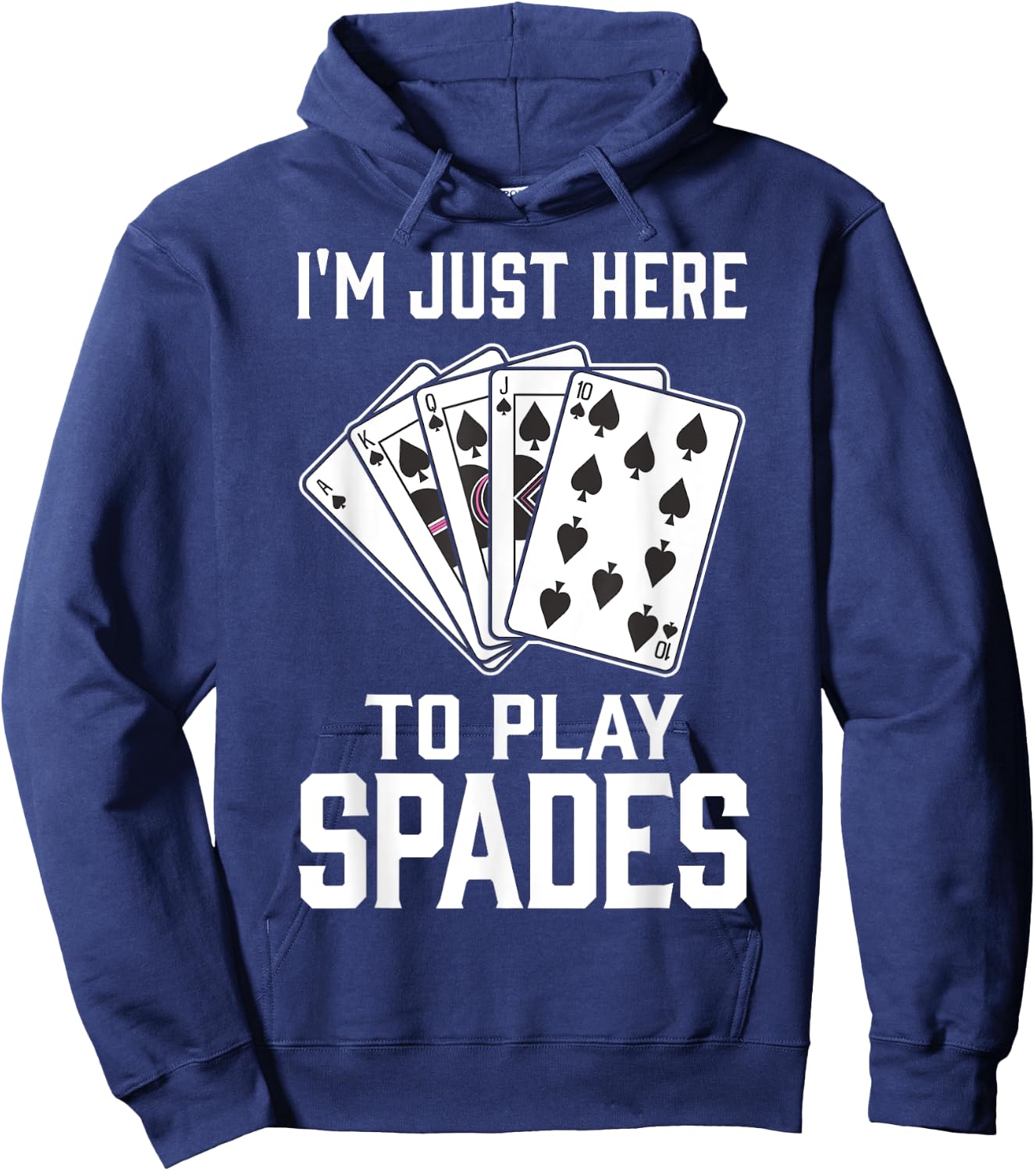 Spades Card Game Playing Hoodie - Hoodie | Navy