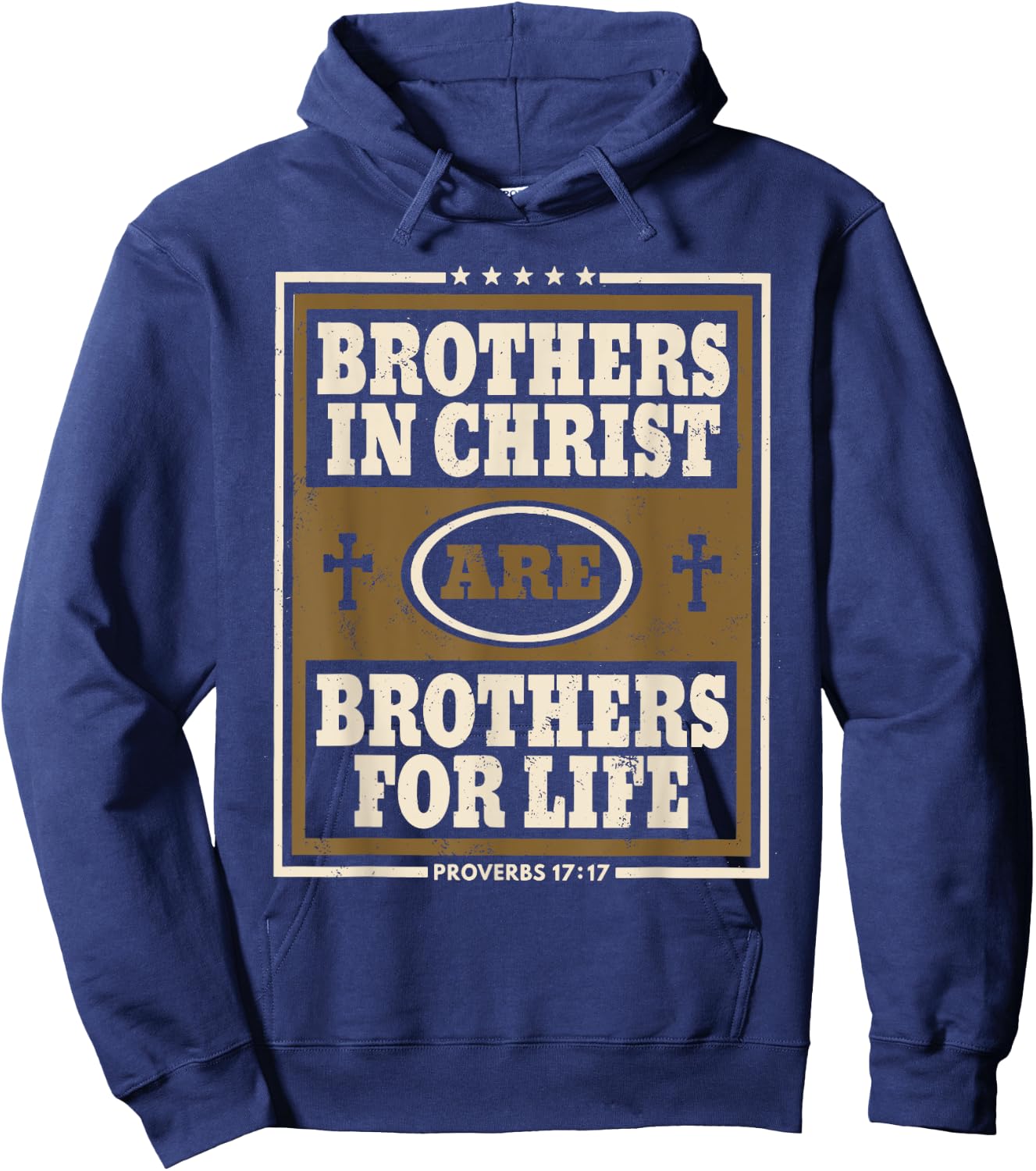 Brothers in Christ Christian Hoodie - Hoodie | Navy