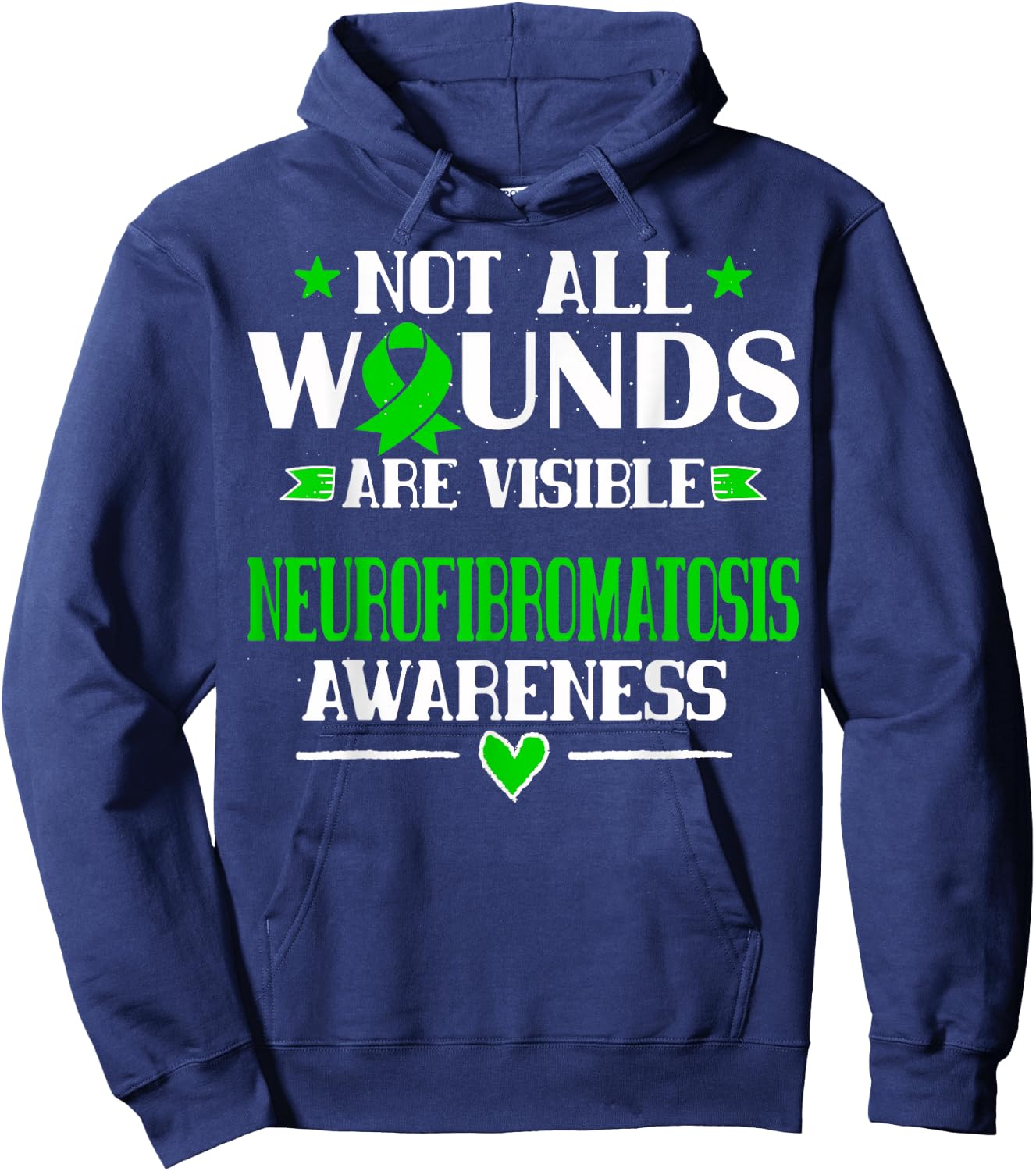 NF1 - Not All Wounds Are Visible Shirt Hoodie - Hoodie | Navy