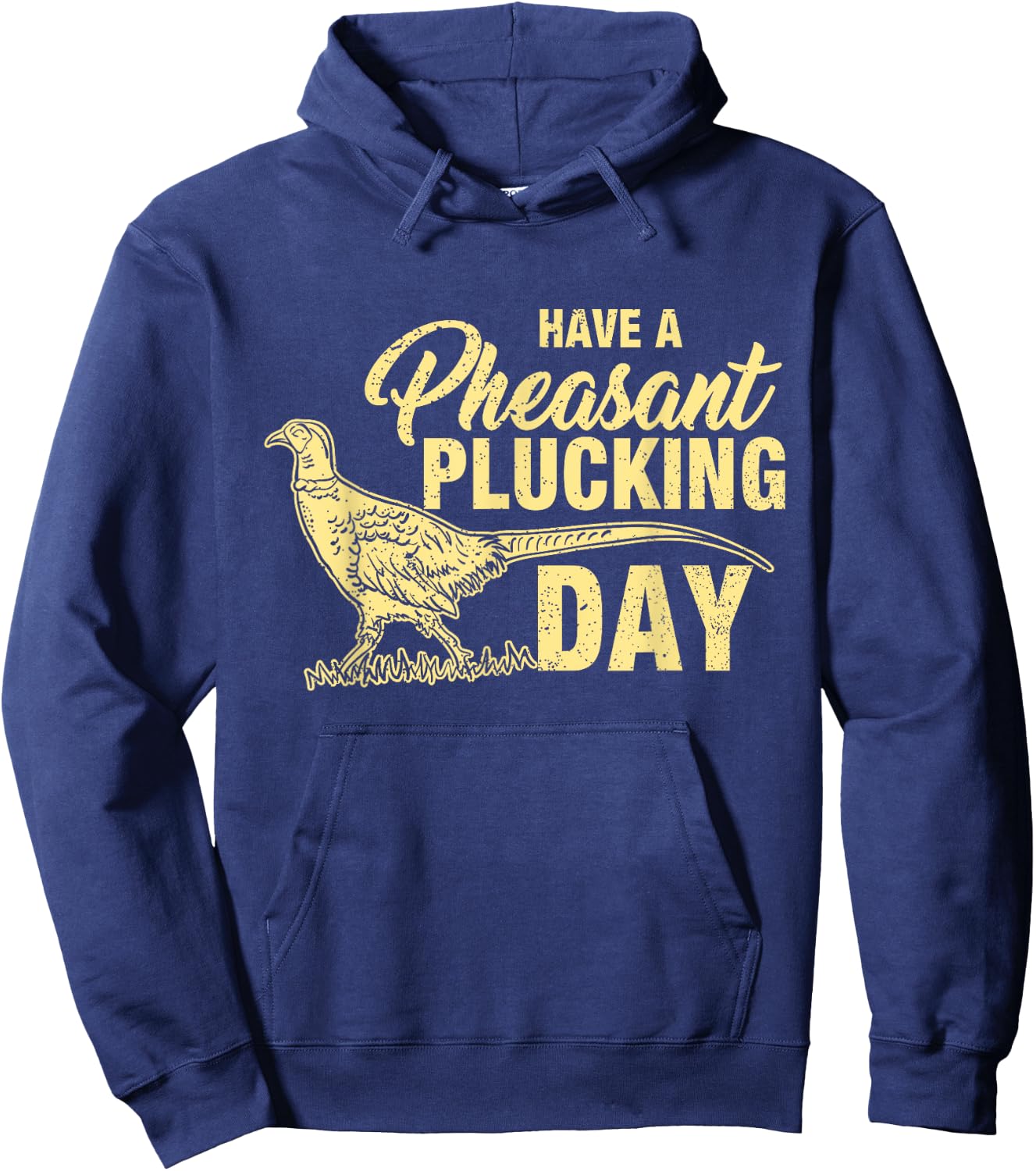 Funny Pheasant Hunting Plucking T Shirt Gift Hoodie - Hoodie | Navy