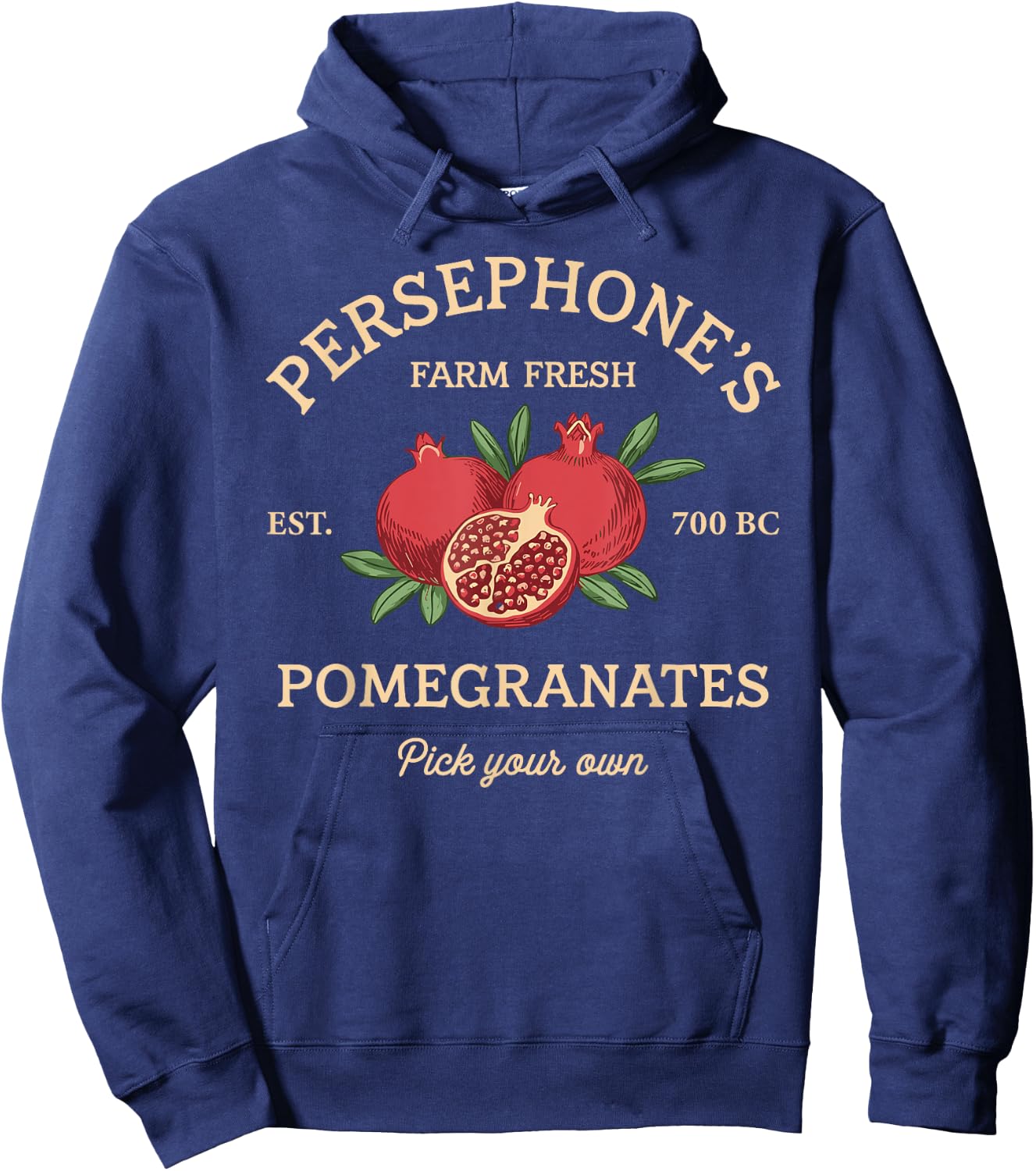 Persephone's Pomegranates Vintage Ancient Greek Mythology Hoodie - Hoodie | Navy