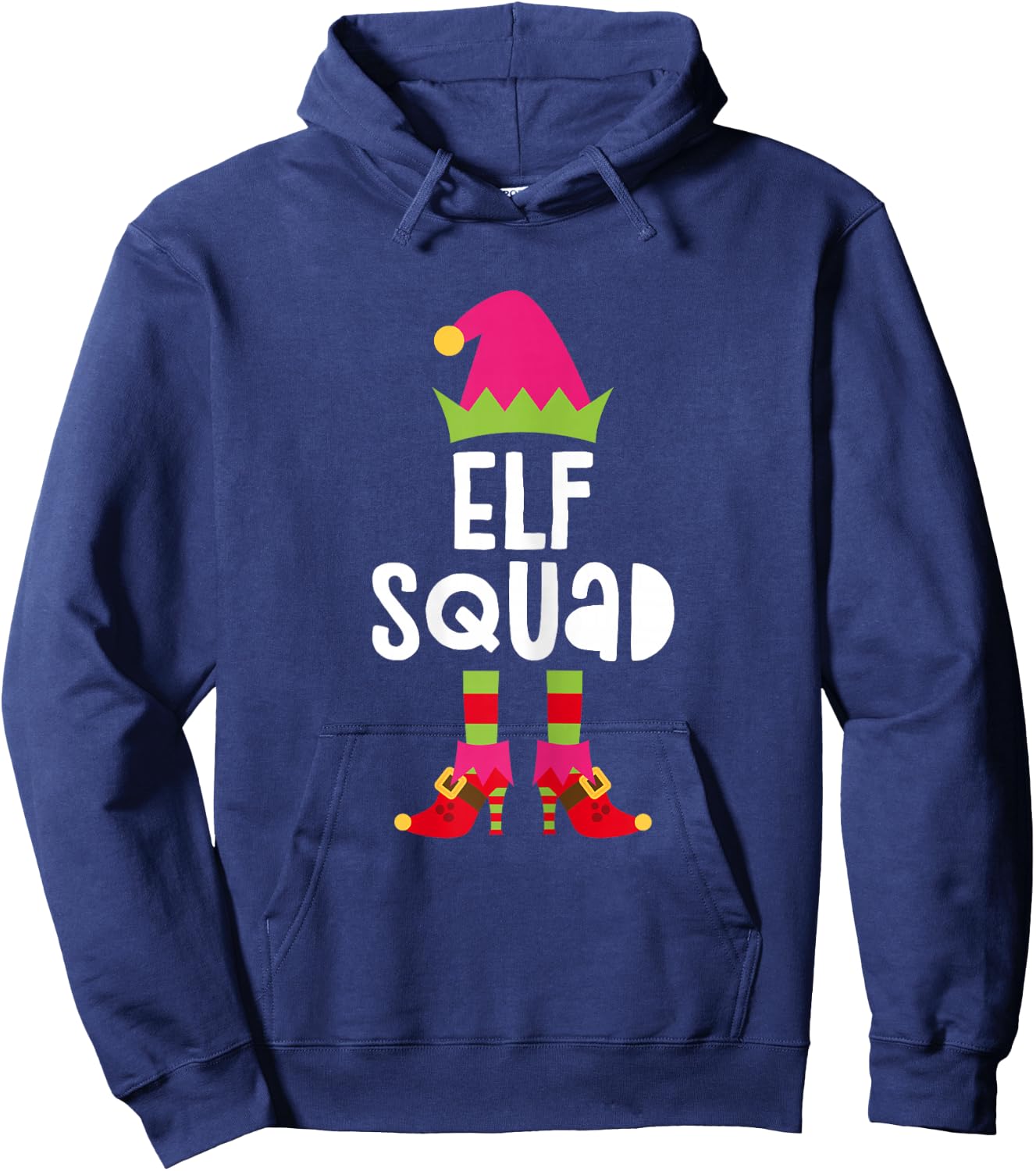 Elf Squad Shirt Matching Girl Christmas Elf Pajamas Hoodie - Hoodie | Navy