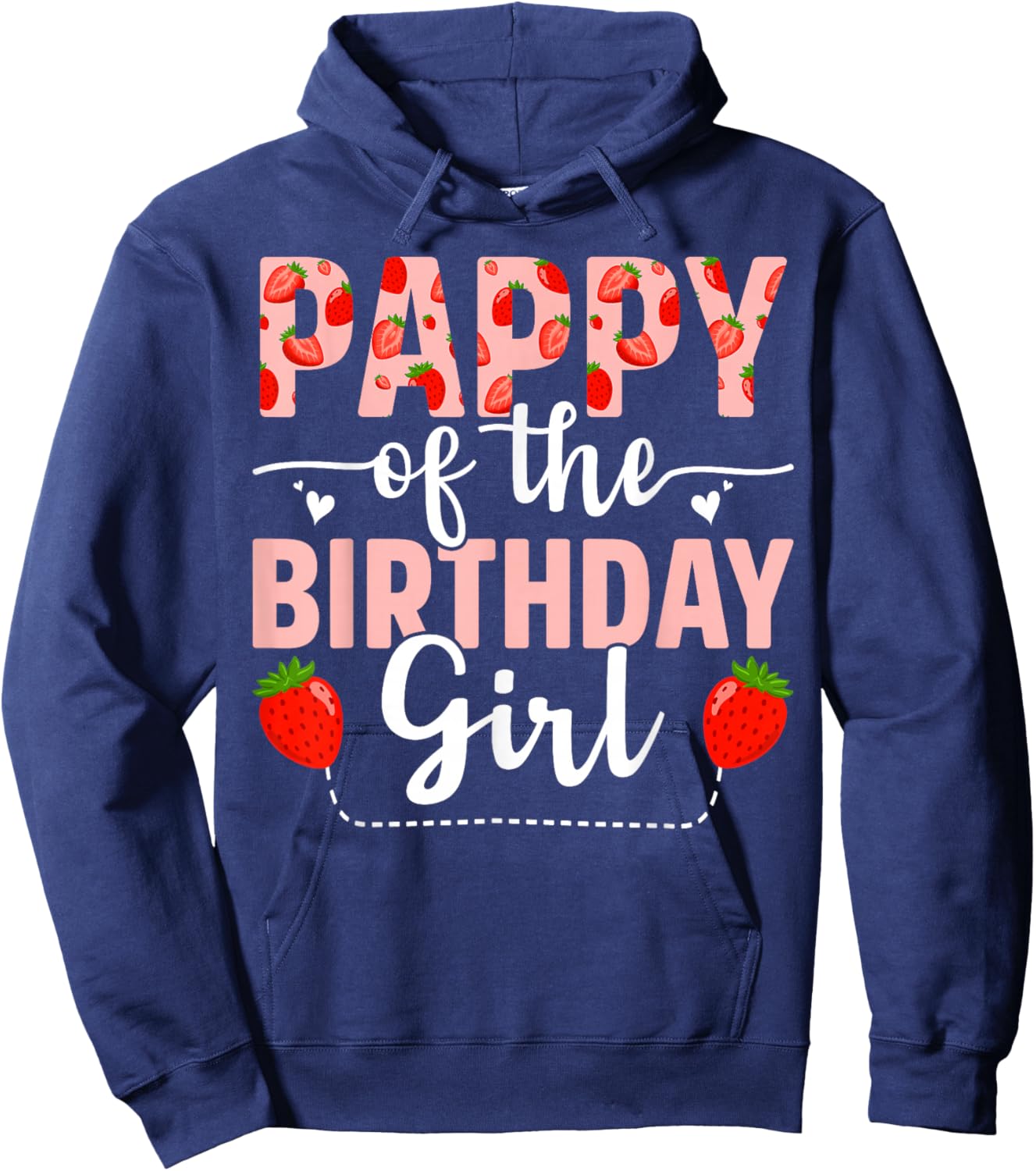 Strawberry Pappy of The Birthday Girl Sweet Strawberry Hoodie - Hoodie | Navy
