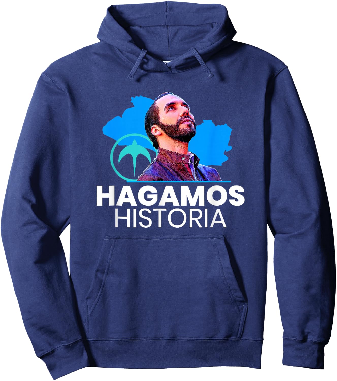 Hagamos Historia, Nayib Bukele, Nuevas Ideas Gift Hoodie - Hoodie | Navy
