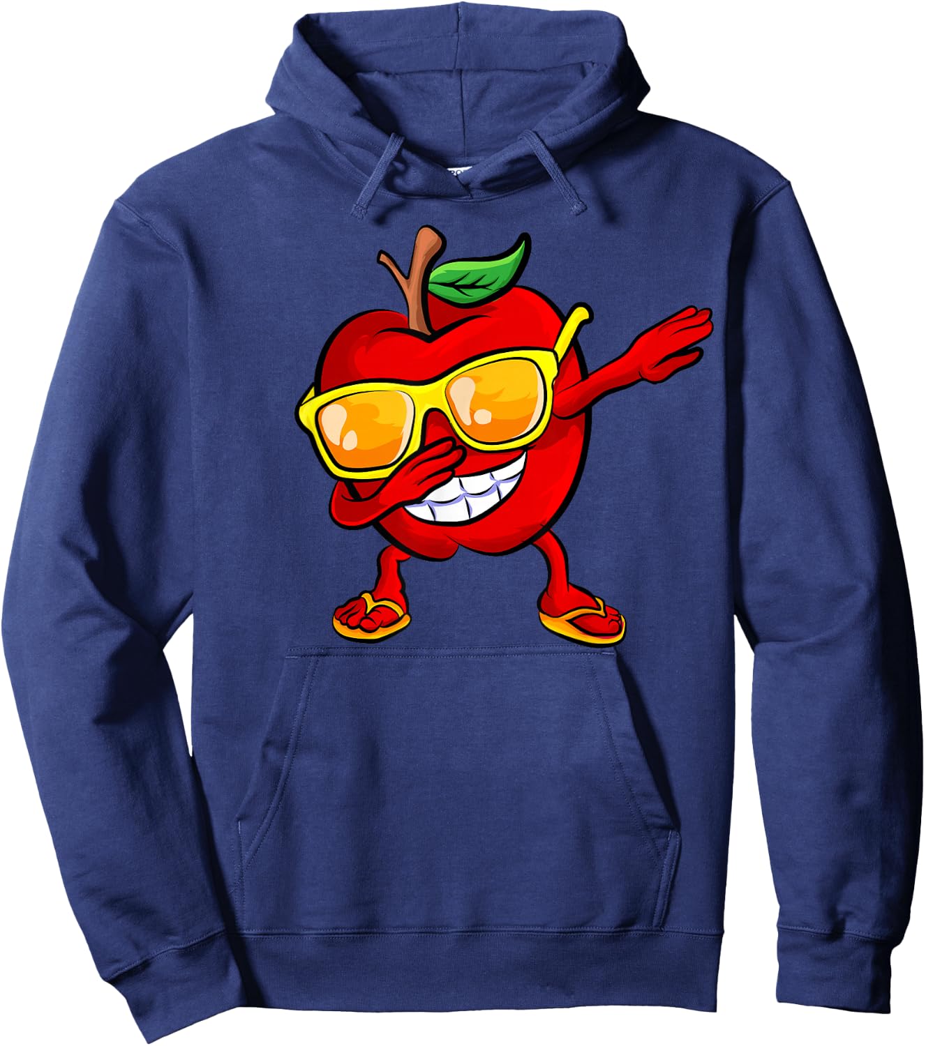 Dabbing Apple Sunglasses Design Green Apples Lovers Hoodie - Hoodie | Navy