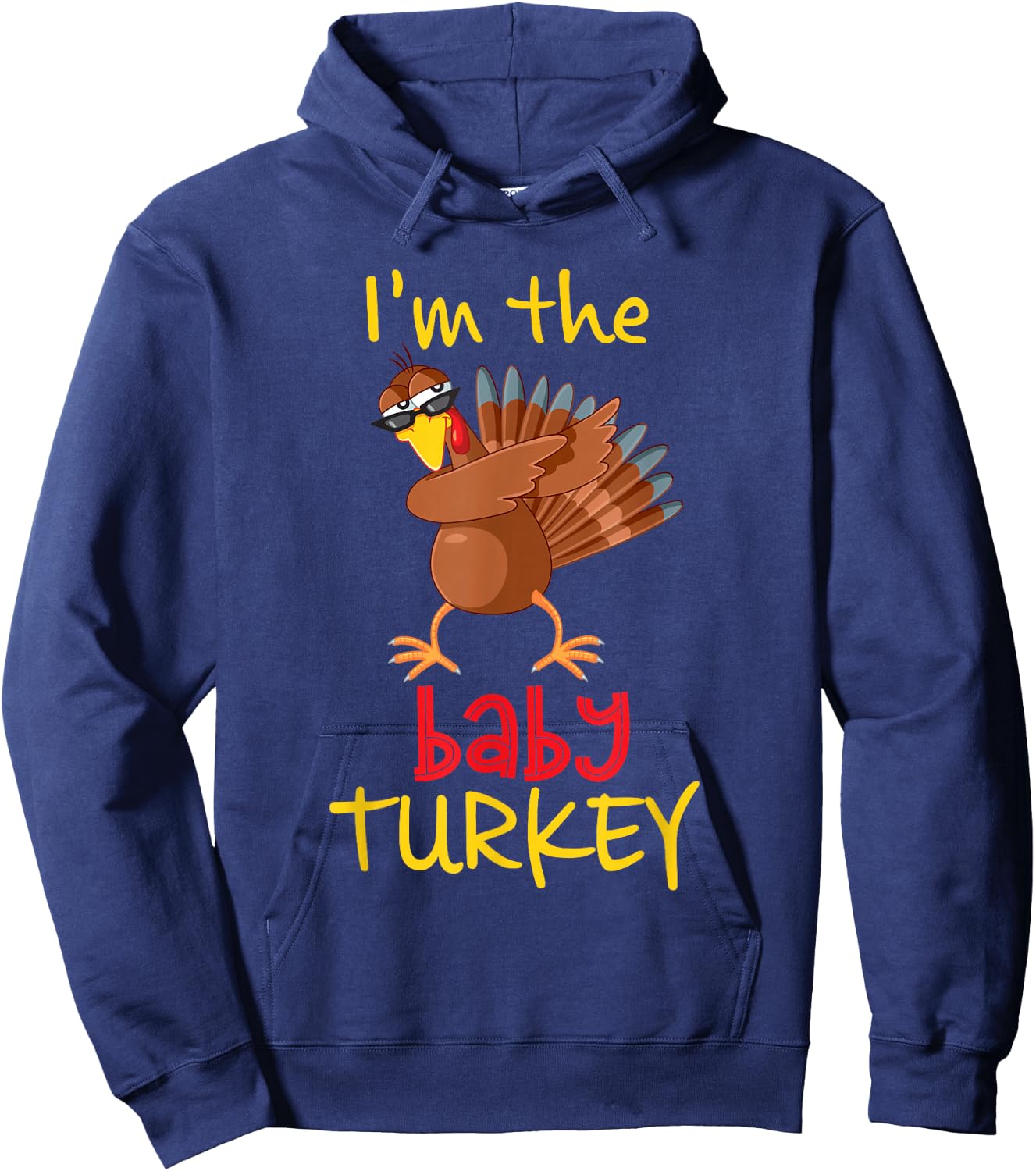 Baby Turkey Matching Family Group Thanksgiving Party Hoodie - Hoodie | Navy