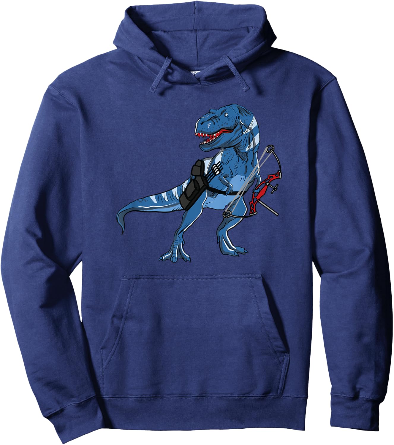 Archery Dinosaur Shirt Gifts Funny Trex with Bows Shirt Hoodie - Hoodie | Navy