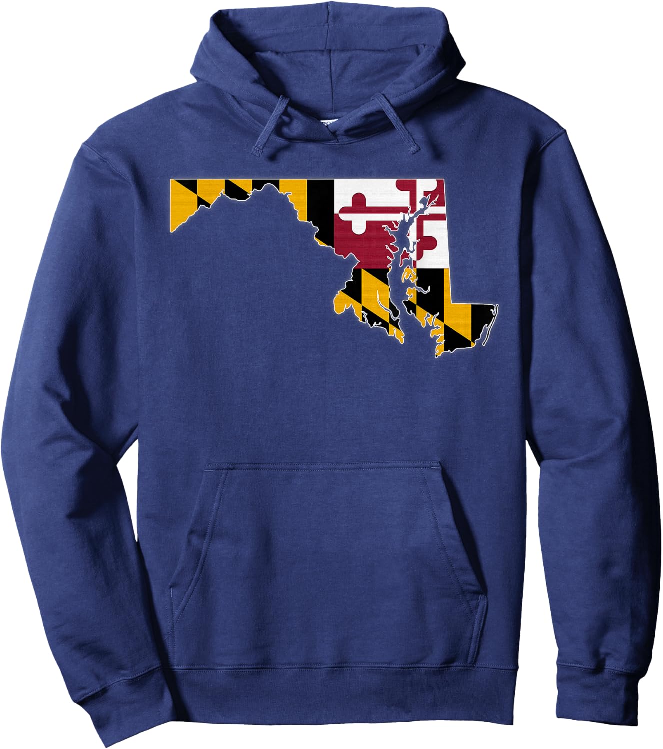 MARYLAND STATE MAP MARYLAND MD Flag Roots Men Women Gift Hoodie - Hoodie | Navy
