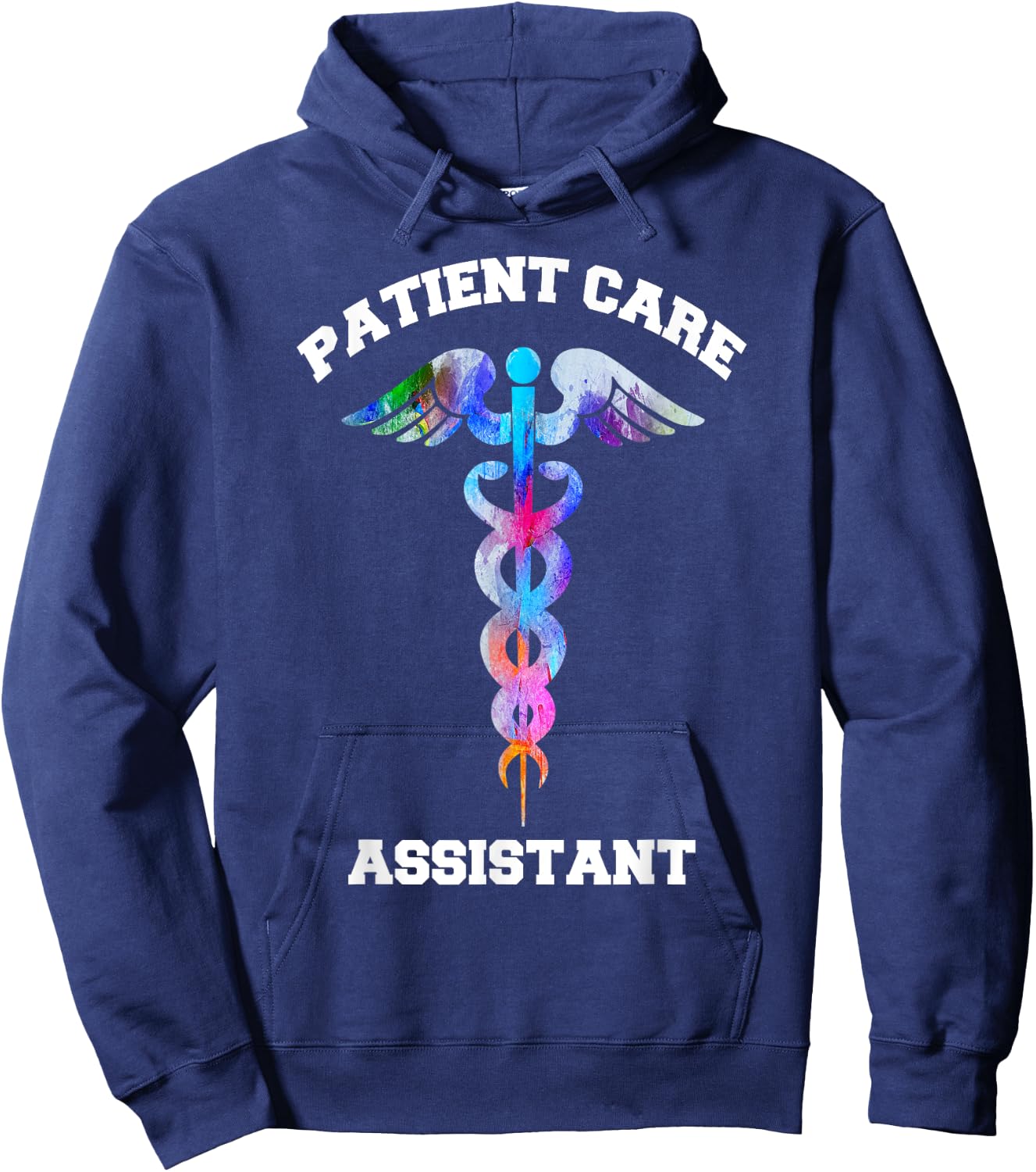 PCA Patient Care Assistant Medical Emblem Caduceus Gifts Hoodie - Hoodie | Navy