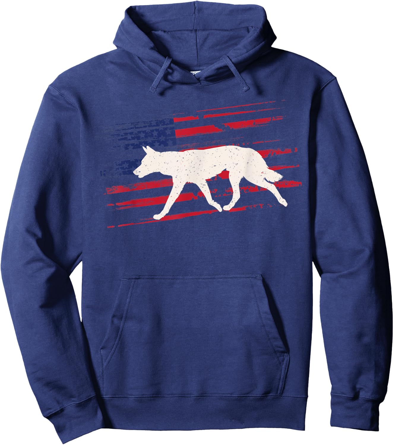 Dingo US American Flag Dog 4th Of July Puppy Pet USA Gift Hoodie - Hoodie | Navy