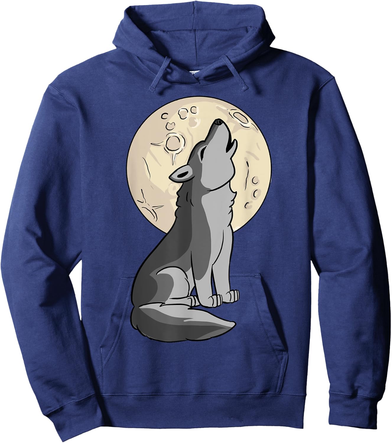Wolf Shirt - Cute Baby Wolf Costume Howling Full Moon Hoodie - Hoodie | Navy