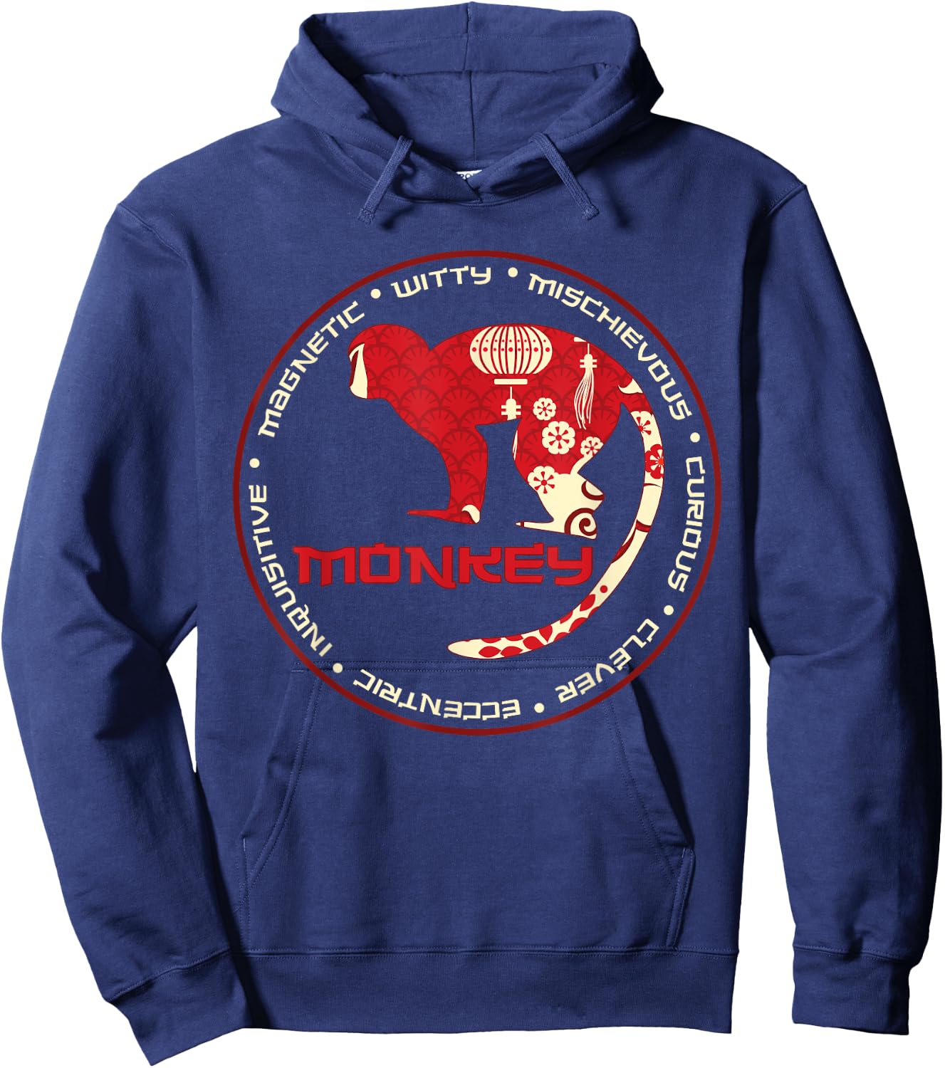 Chinese Zodiac Year of the Monkey Astrology Horoscope Zodiac Hoodie - Hoodie | Navy