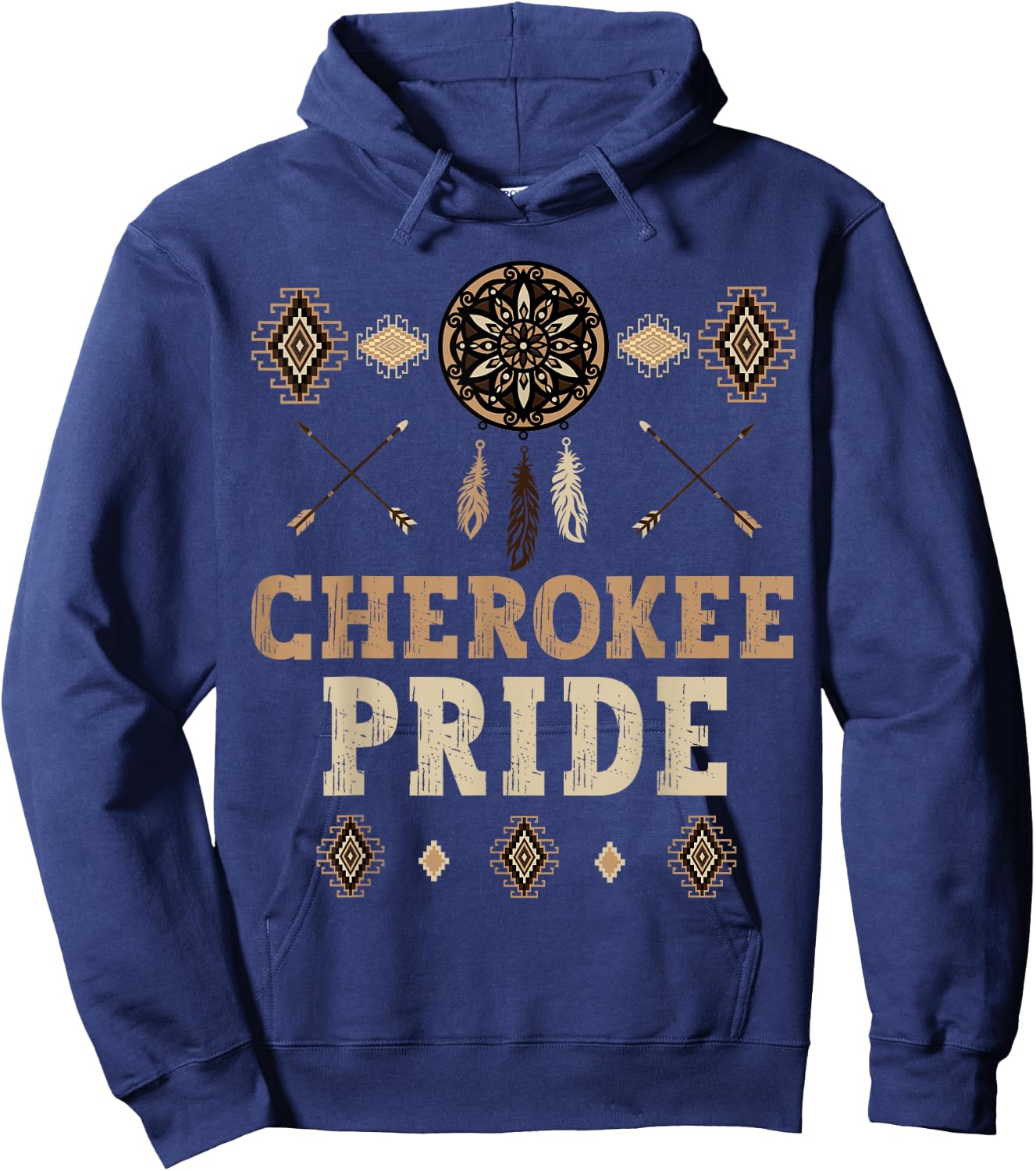Cherokee Pride Native American Month Heritage Indigenous Hoodie - Hoodie | Navy