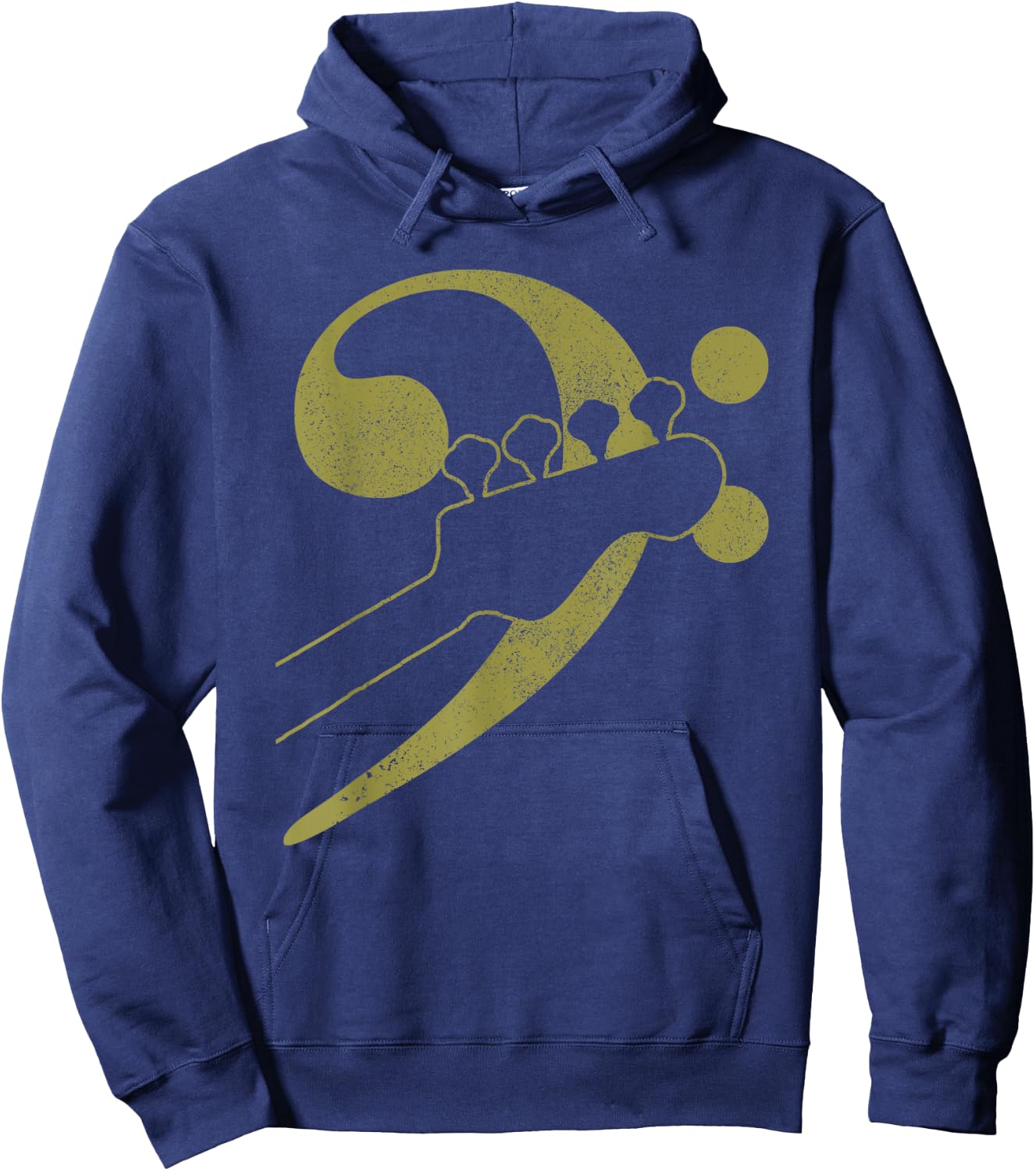 Bass Guitar Clef Bassist Musician Music Bass Player Hoodie - Hoodie | Navy
