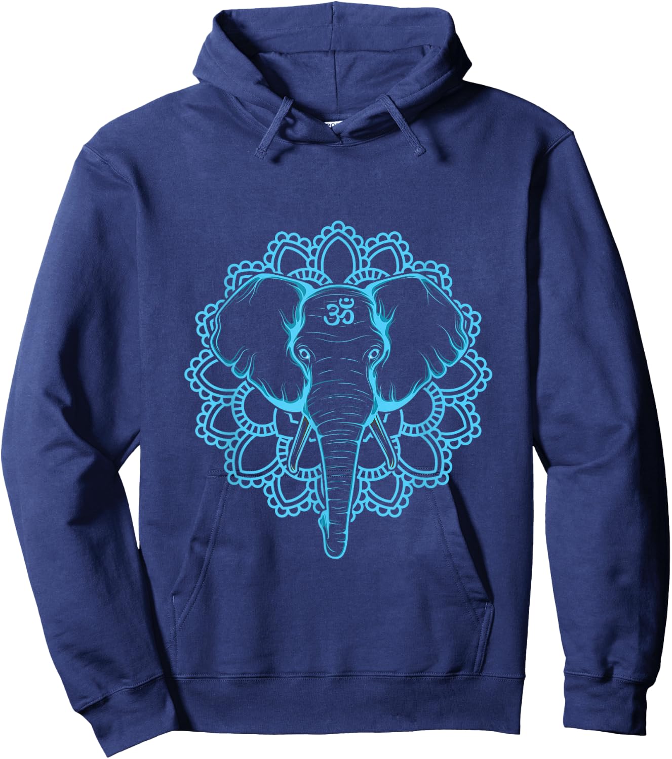 Om Ganesha Elephant Hoodie - Hoodie | Navy