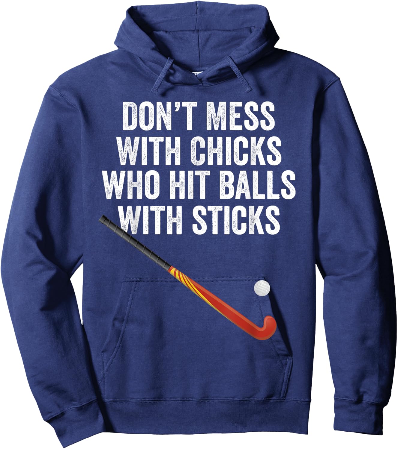 Field Hockey Funny Slogan Pun Gift Hoodie - Hoodie | Navy