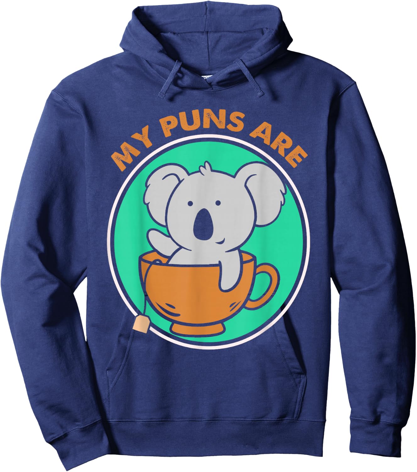 My Puns Are Koala Tea Bear Pun Hoodie - Hoodie | Navy