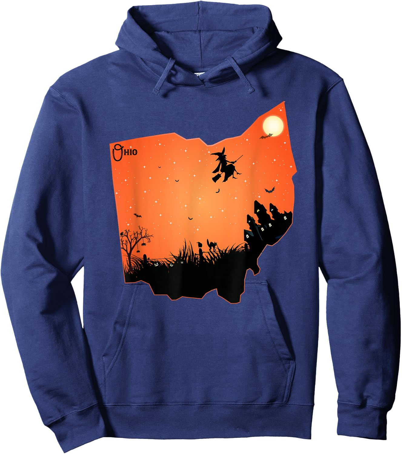 Halloween Ohio OH State Design Shirt Gift Women Kids Hoodie - Hoodie | Navy