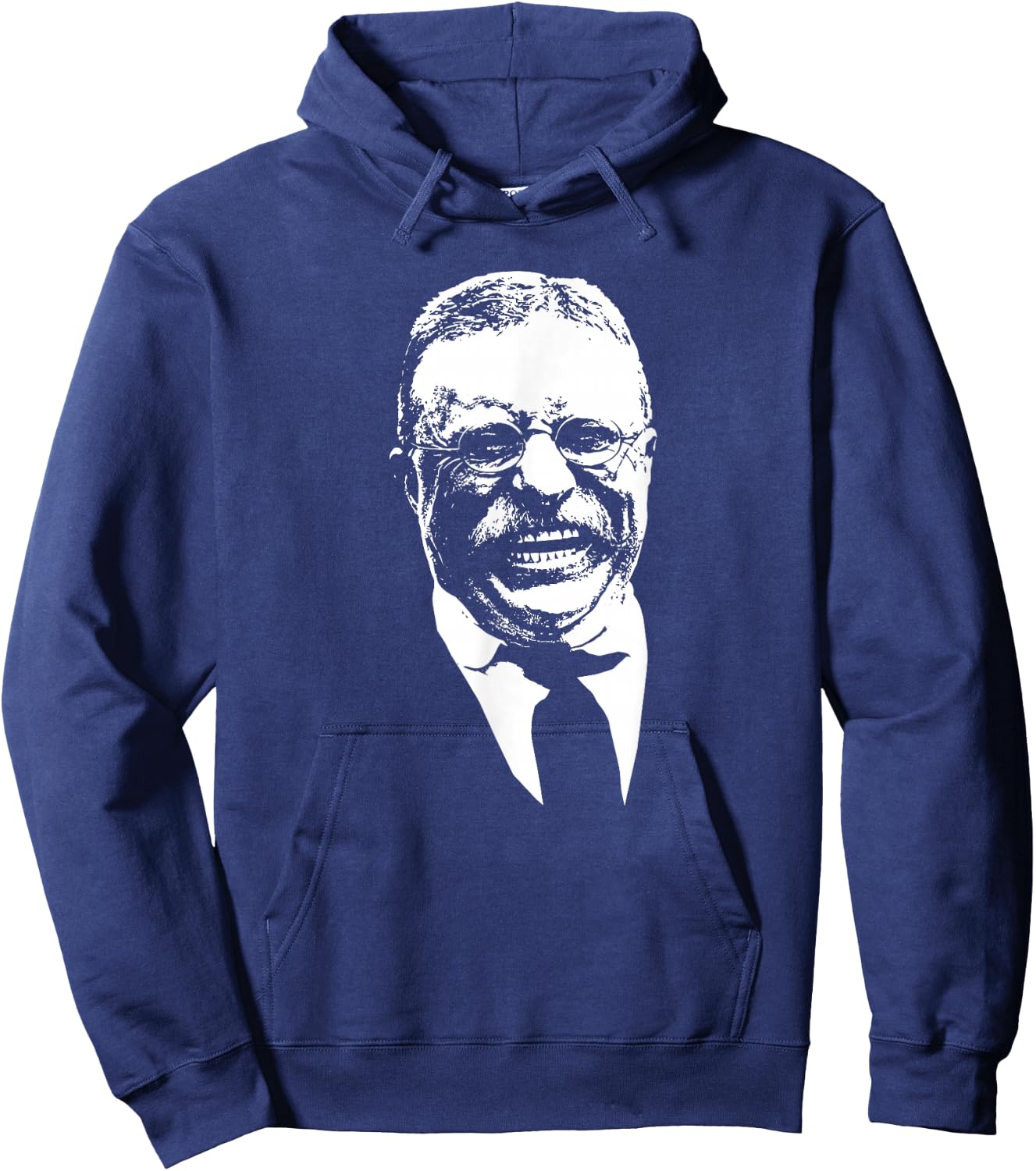 Smiling Teddy Roosevelt Hoodie - Hoodie | Navy