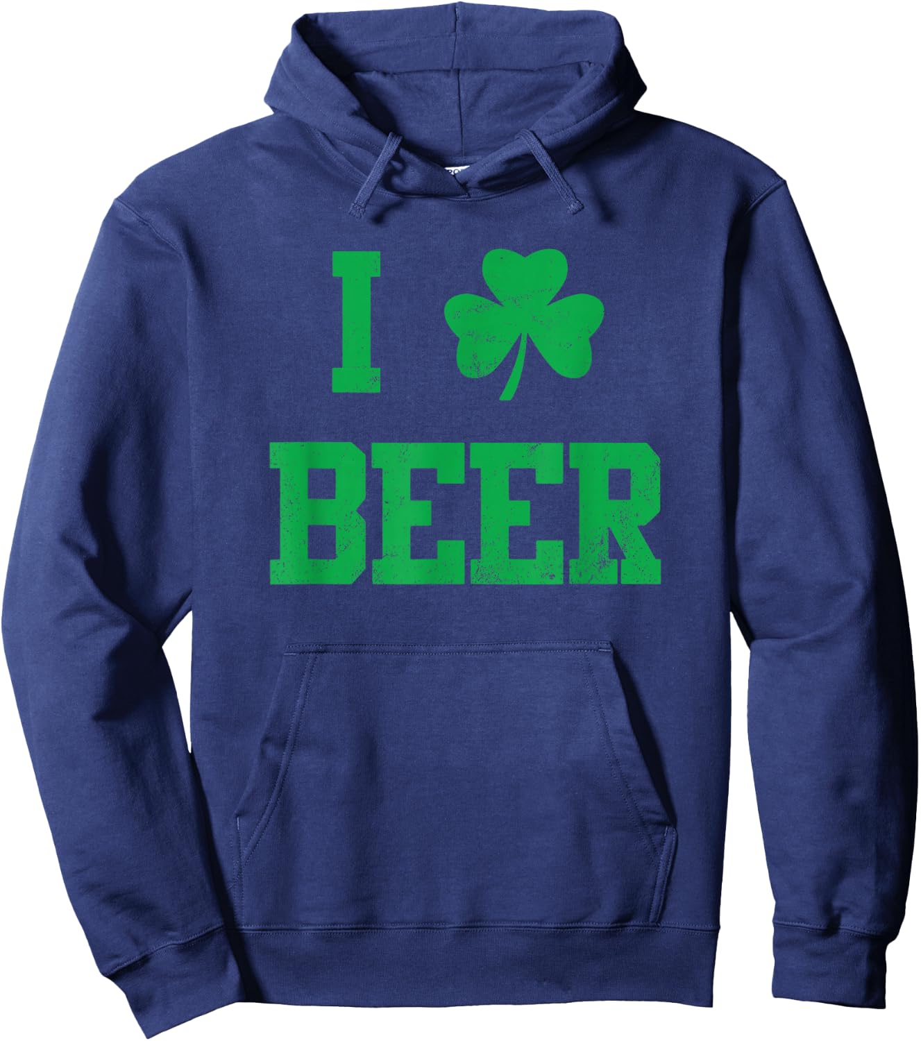 I Shamrock Beer Funny St Patrick' Day I Love Beer Hoodie - Hoodie | Navy