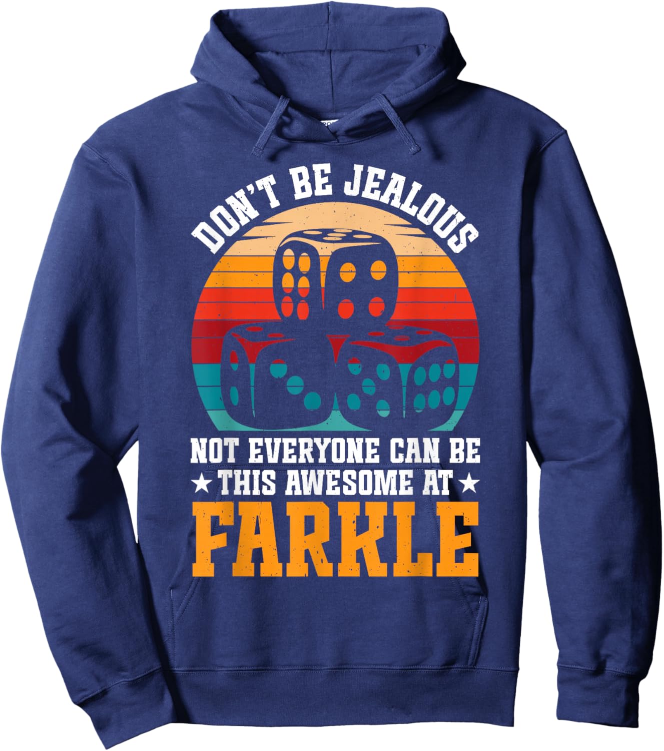 Farkle Dice Lover Game Lover Awesome Dice Game Farkle Hoodie - Hoodie | Navy