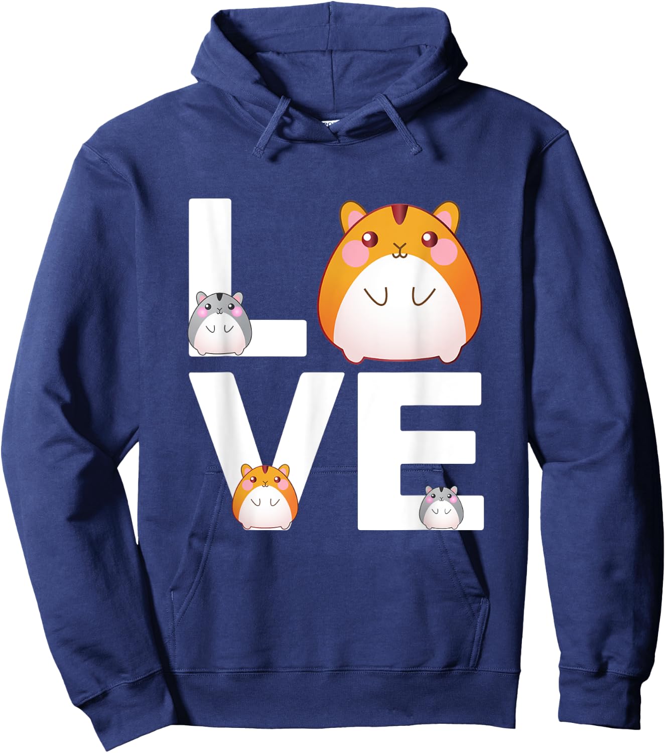 Funny Love Hamsters Shirt Animal Toys Pets Lovers Hoodie - Hoodie | Navy