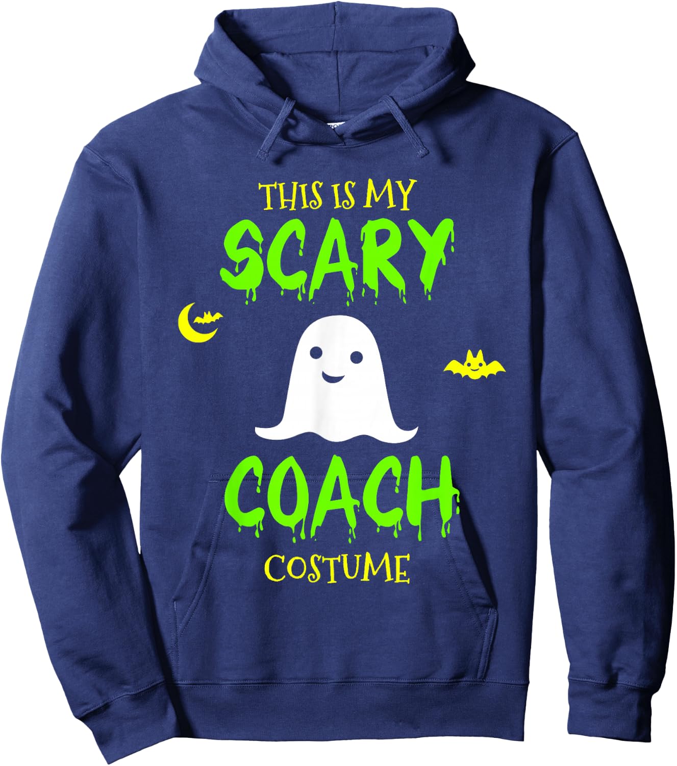 This Is My Scary Coach Costume Halloween Lazy Easy Hoodie - Hoodie | Navy