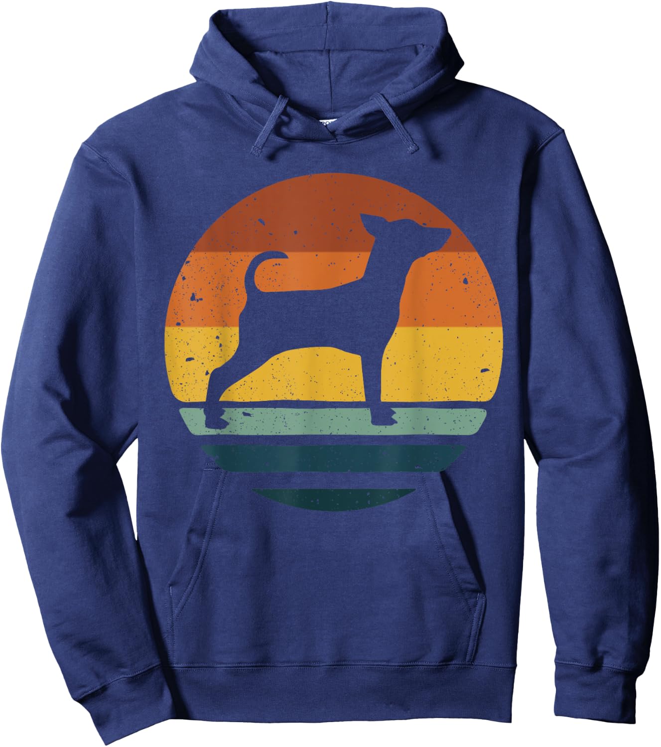 Miniature Pinscher Min Pin Vintage Retro Dog Mom Dad Women Kids Hoodie - Hoodie | Navy