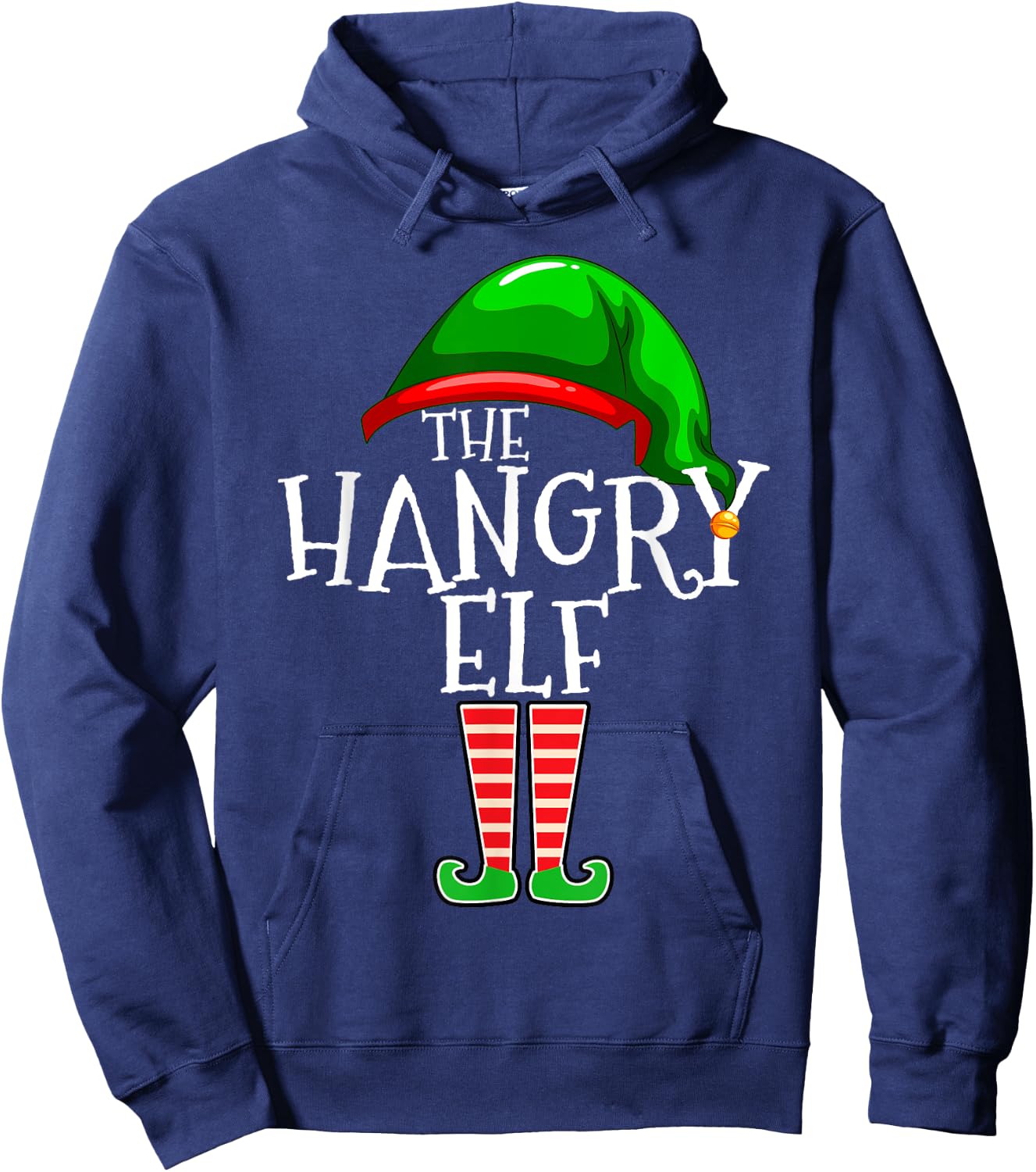 The Hangry Elf Family Matching Group Christmas Funny Hoodie - Hoodie | Navy
