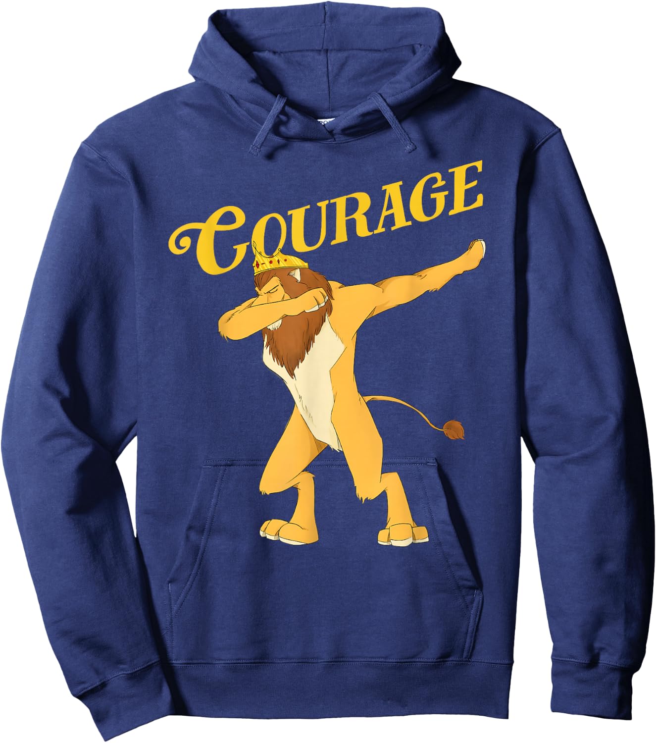 Retro COURAGE Wizard of OZ Shirt Art Design Cowardly Lion Hoodie - Hoodie | Navy