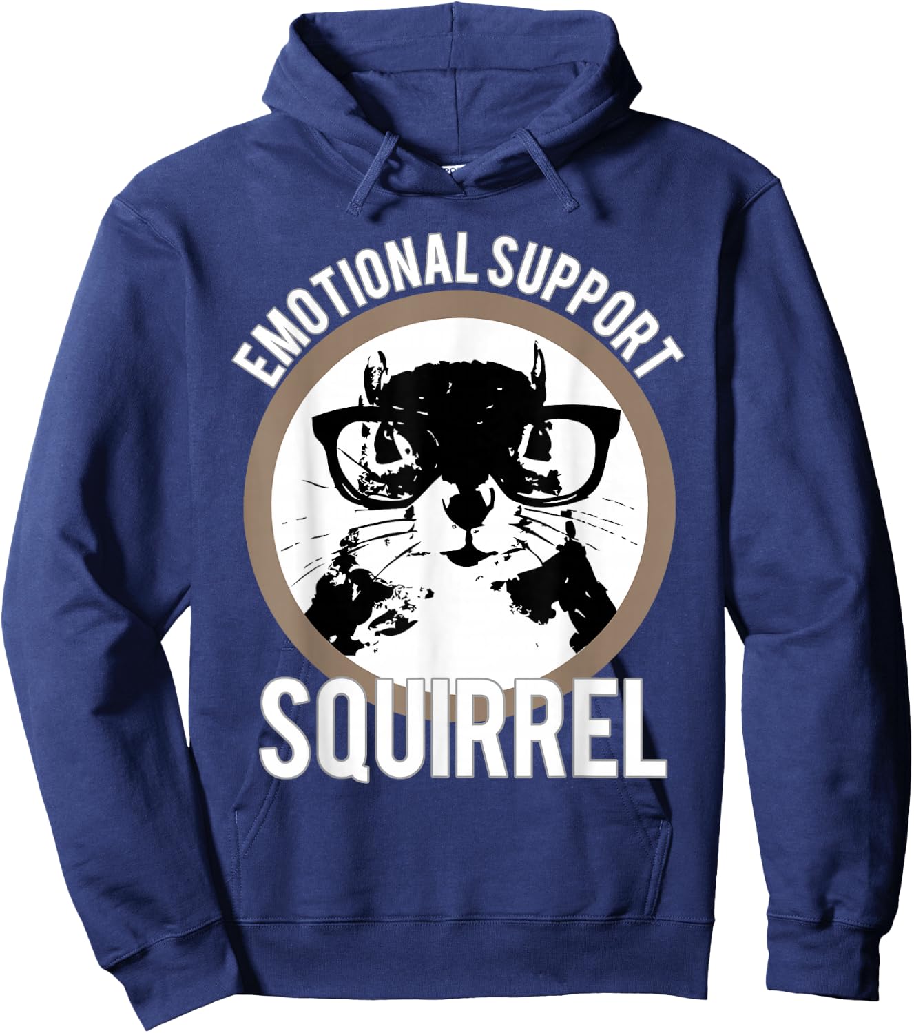 Emotional Support Squirrel - Squirrel Shirt Hoodie - Hoodie | Navy
