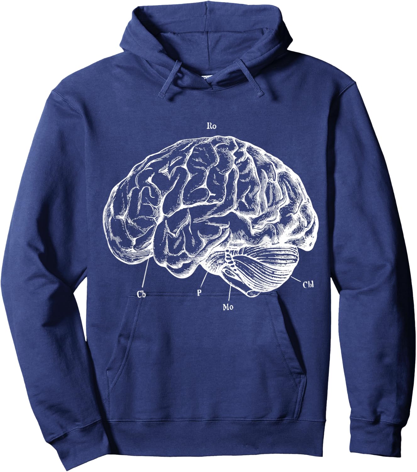 Human Brain Shirt Vintage Anatomy Skull X-Ray Hoodie - Hoodie | Navy