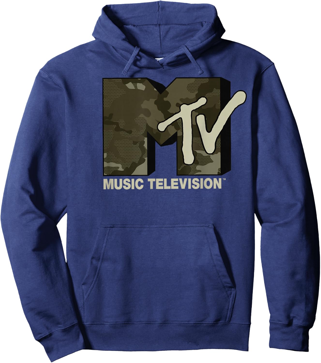 MTV Music Television Camouflage Logo Hoodie - Hoodie | Navy