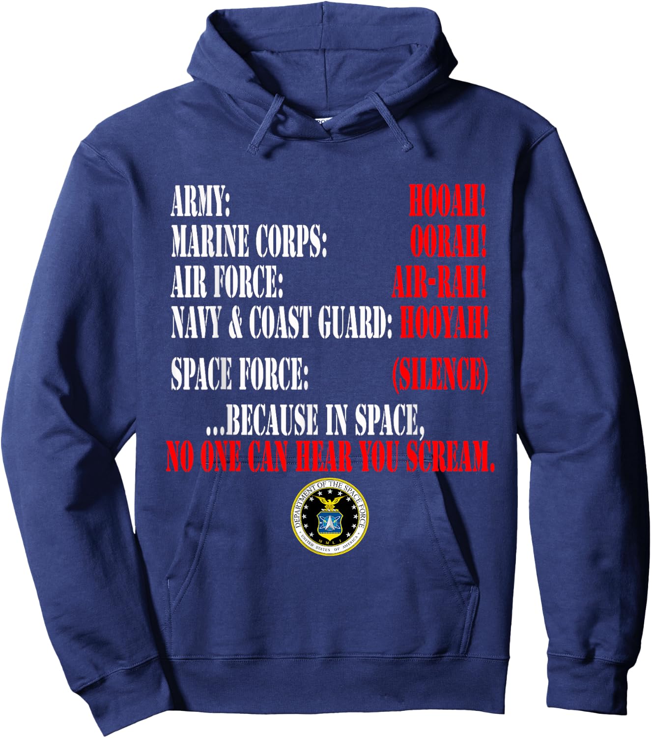 Space Force U.S. funny military Hoodie - Hoodie | Navy