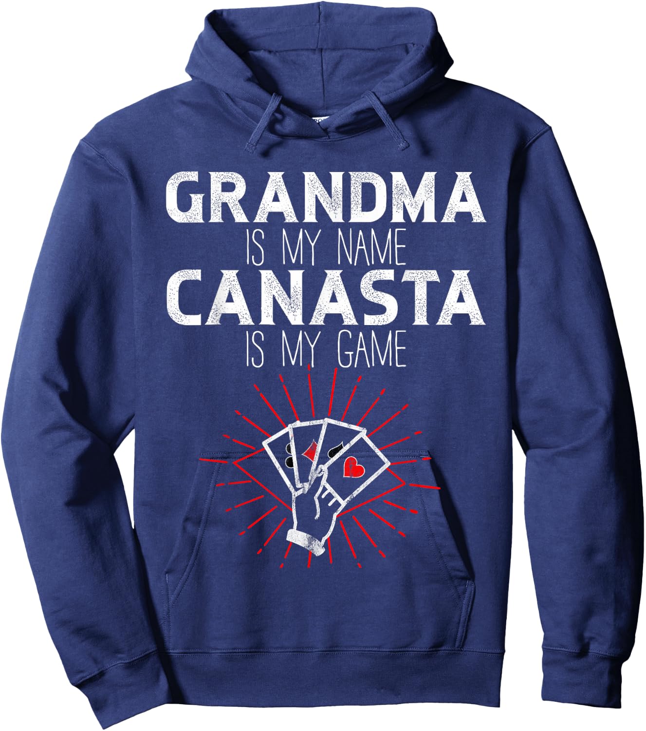 Grandma is my name Canasta is my Game Hoodie - Hoodie | Navy