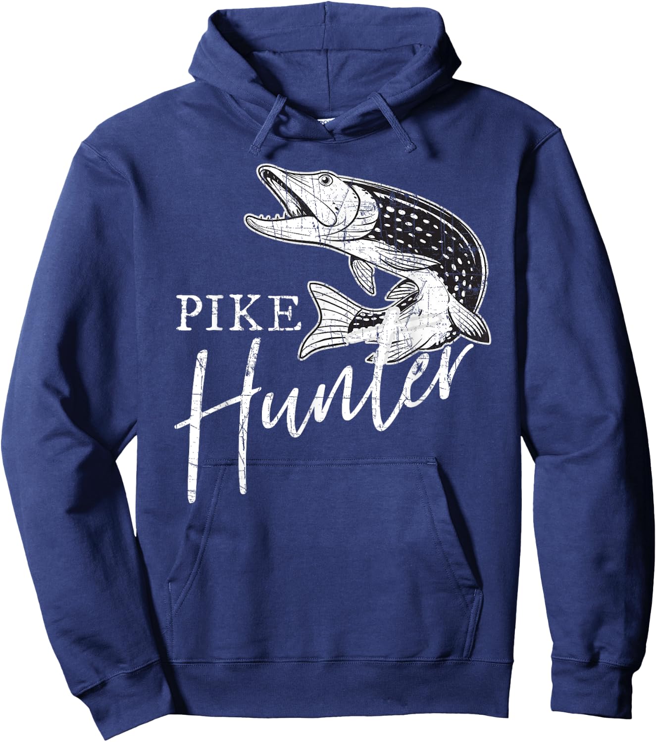 Pike Hunter Fishing Fisherman Northern Pike Hoodie - Hoodie | Navy