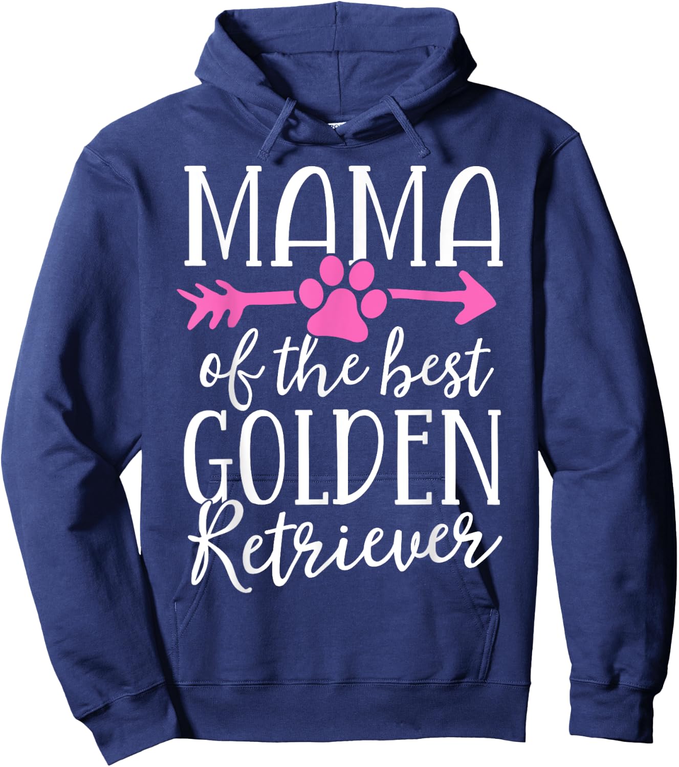 Mama Of The Best Golden Retriever Dog Mom Mother Puppy Men Women Girls Kids Hoodie - Hoodie | Navy
